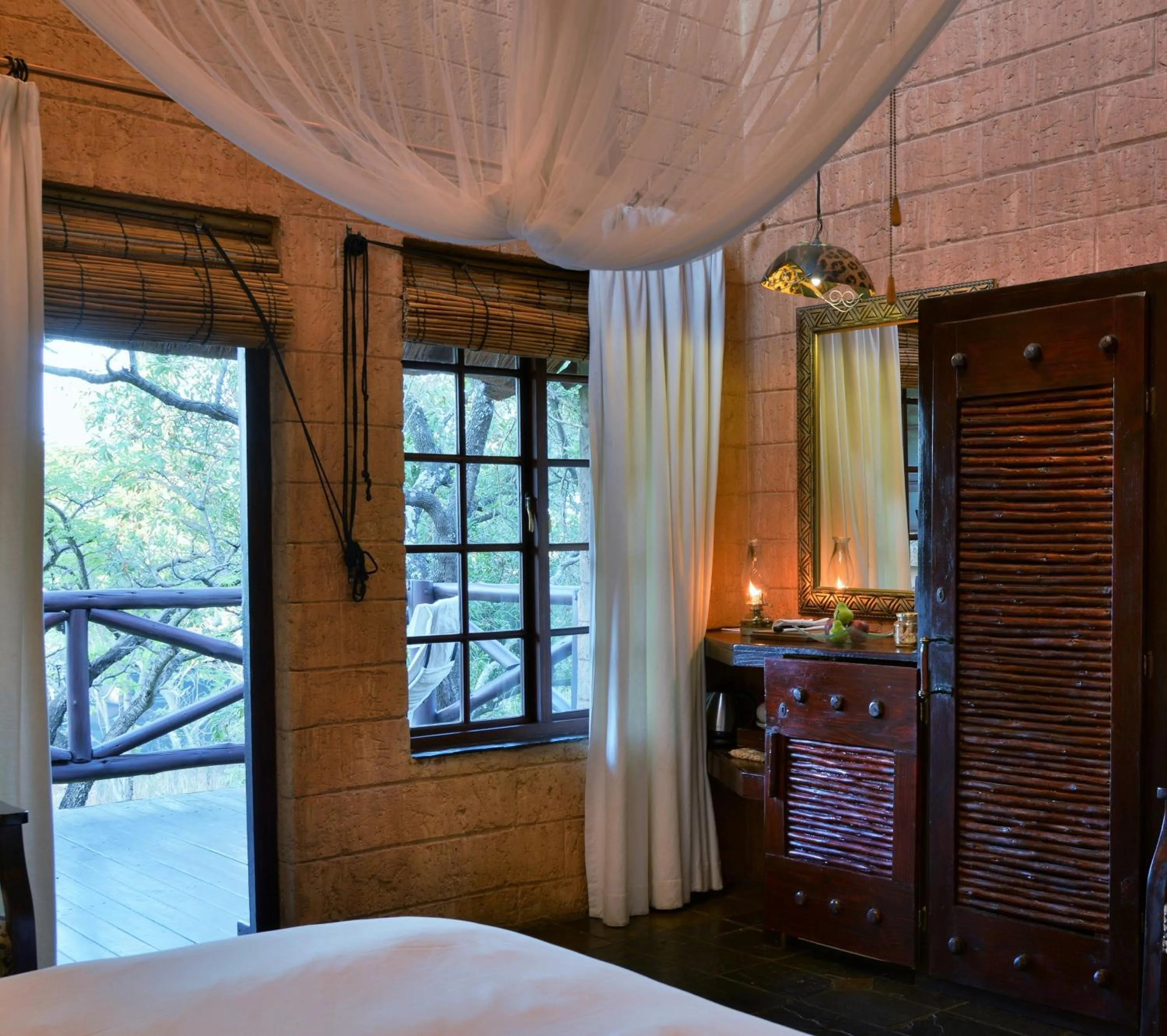 View (from property/room), Bed in Zwahili Private Game Lodge & Spa