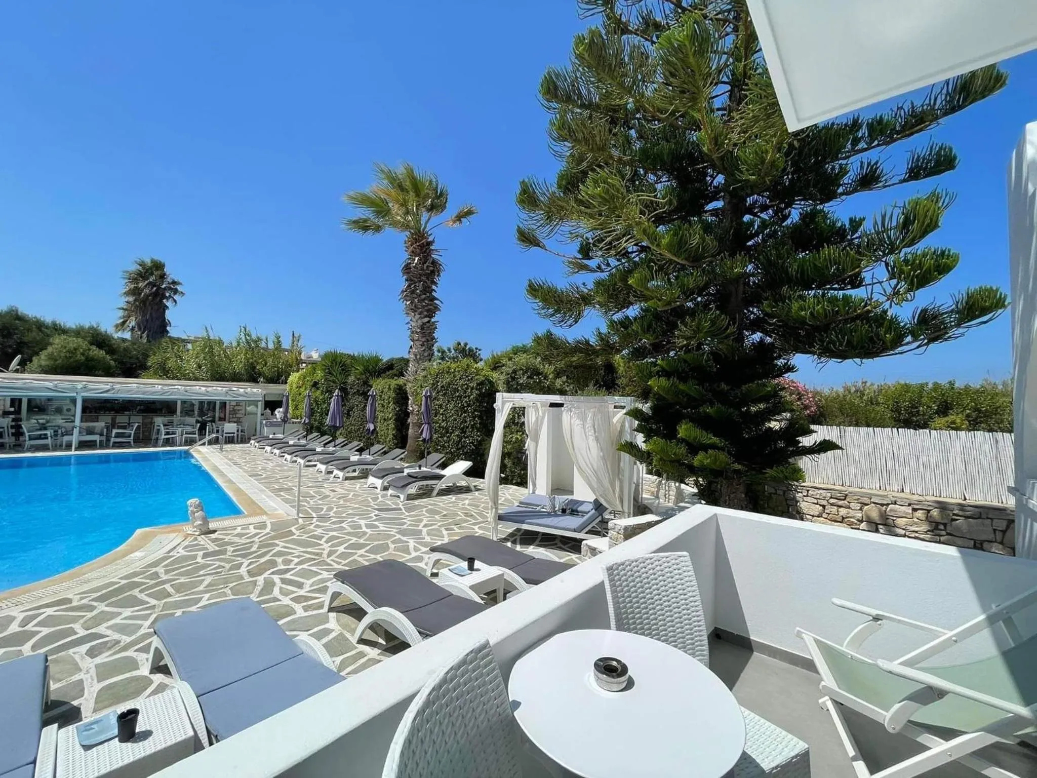 Pool view in Zoumis Residence
