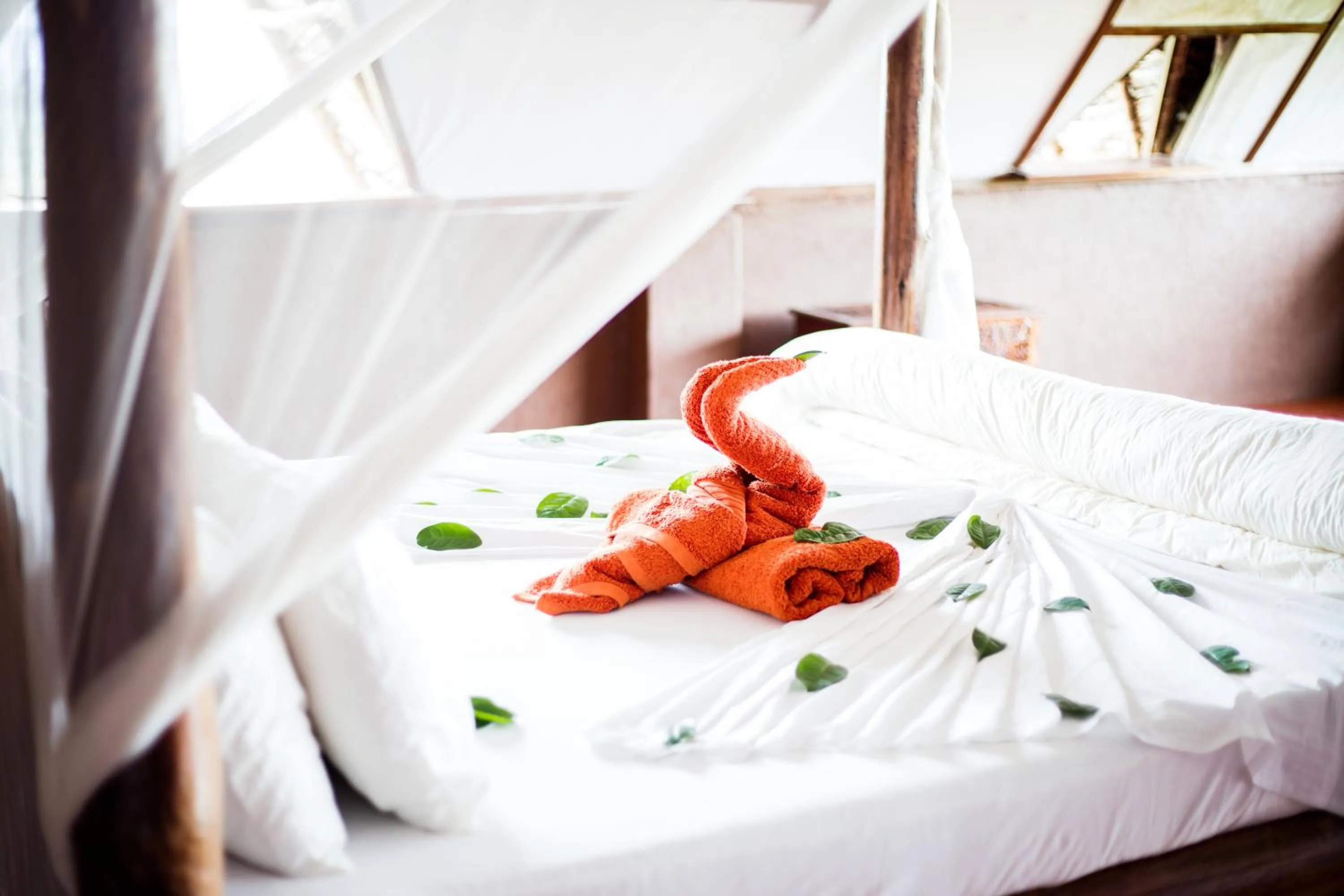 Bed in Sable Mountain Lodge, A Tent with a View Safaris