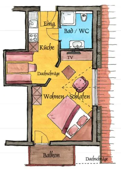 Floor plan in Hotel Universo