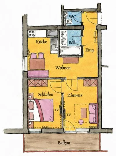 Floor plan in Hotel Universo