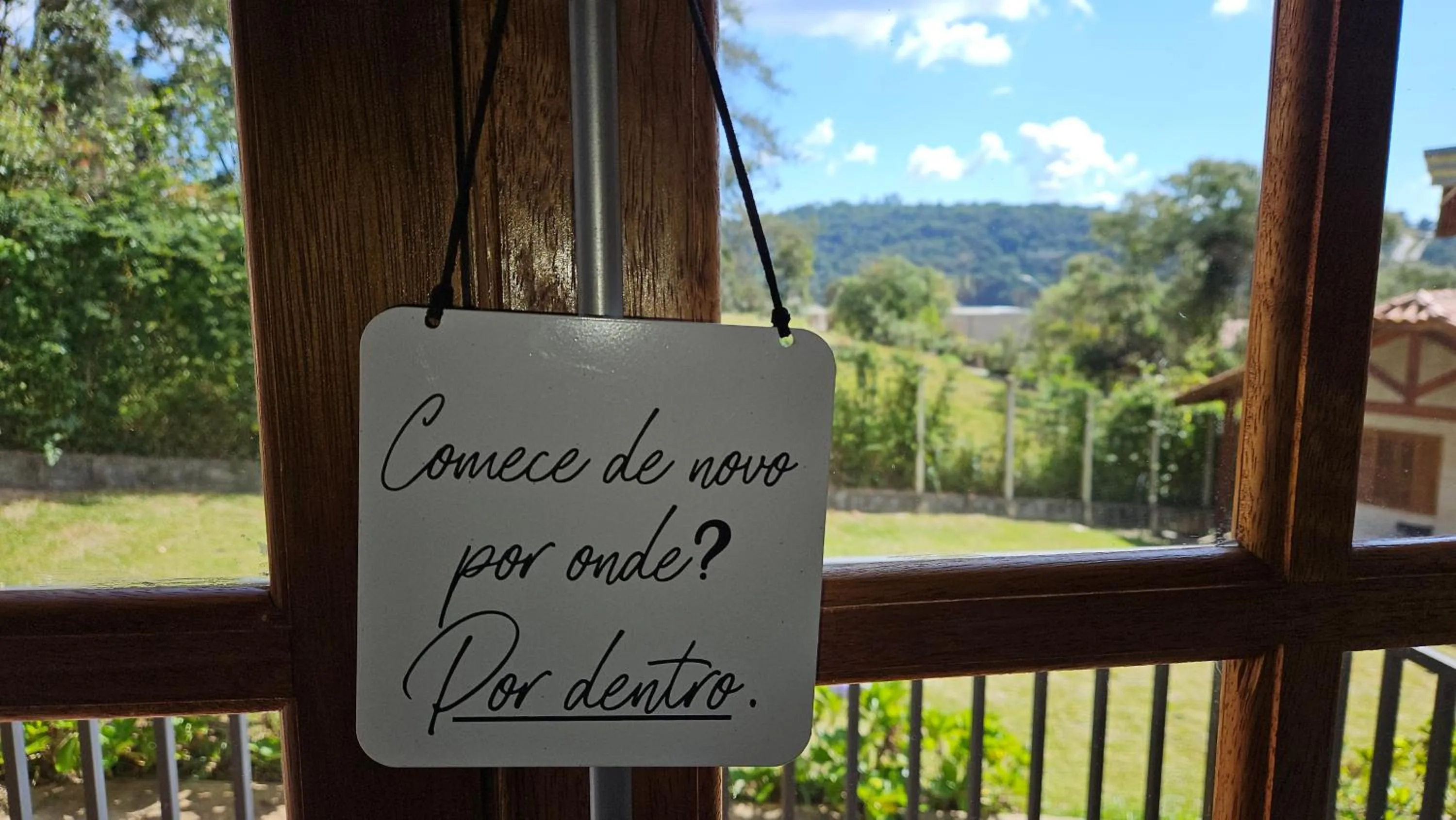 Garden view in Chalé Gosto da Roça