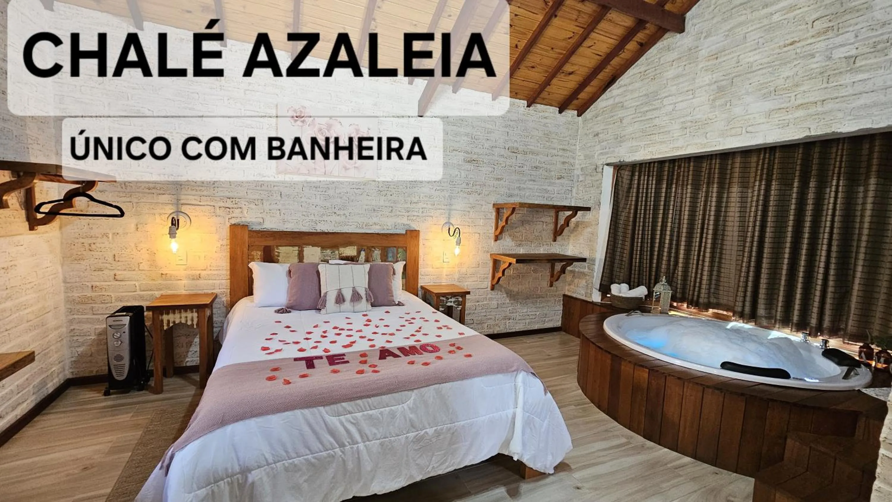 Hot Tub, Bed in Chalé Gosto da Roça