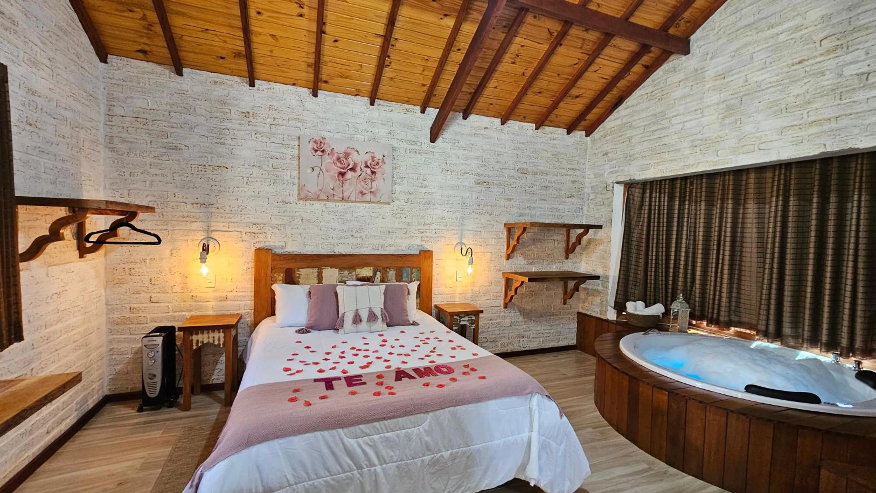 Bed in Chalé Gosto da Roça