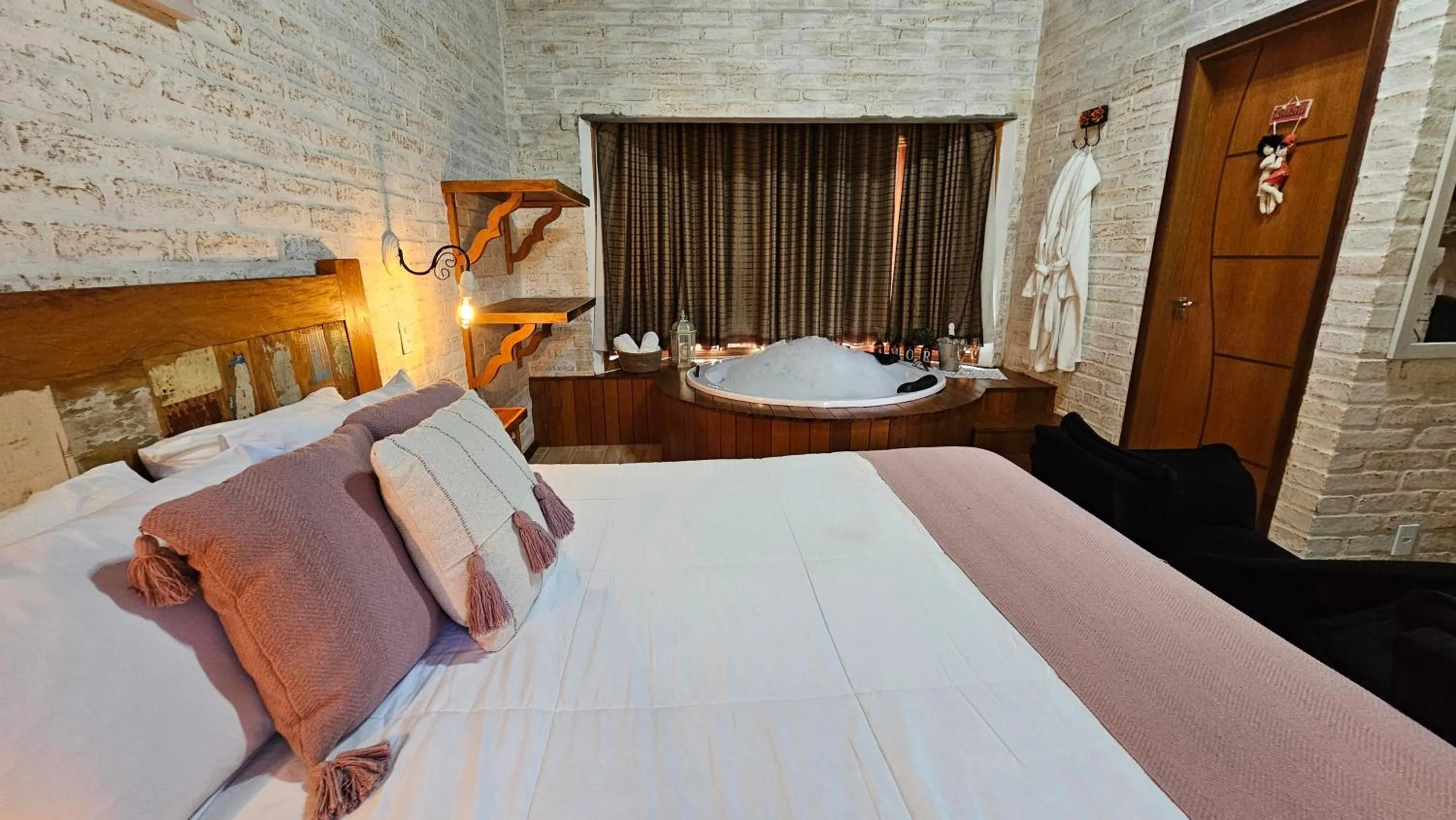 Bed in Chalé Gosto da Roça
