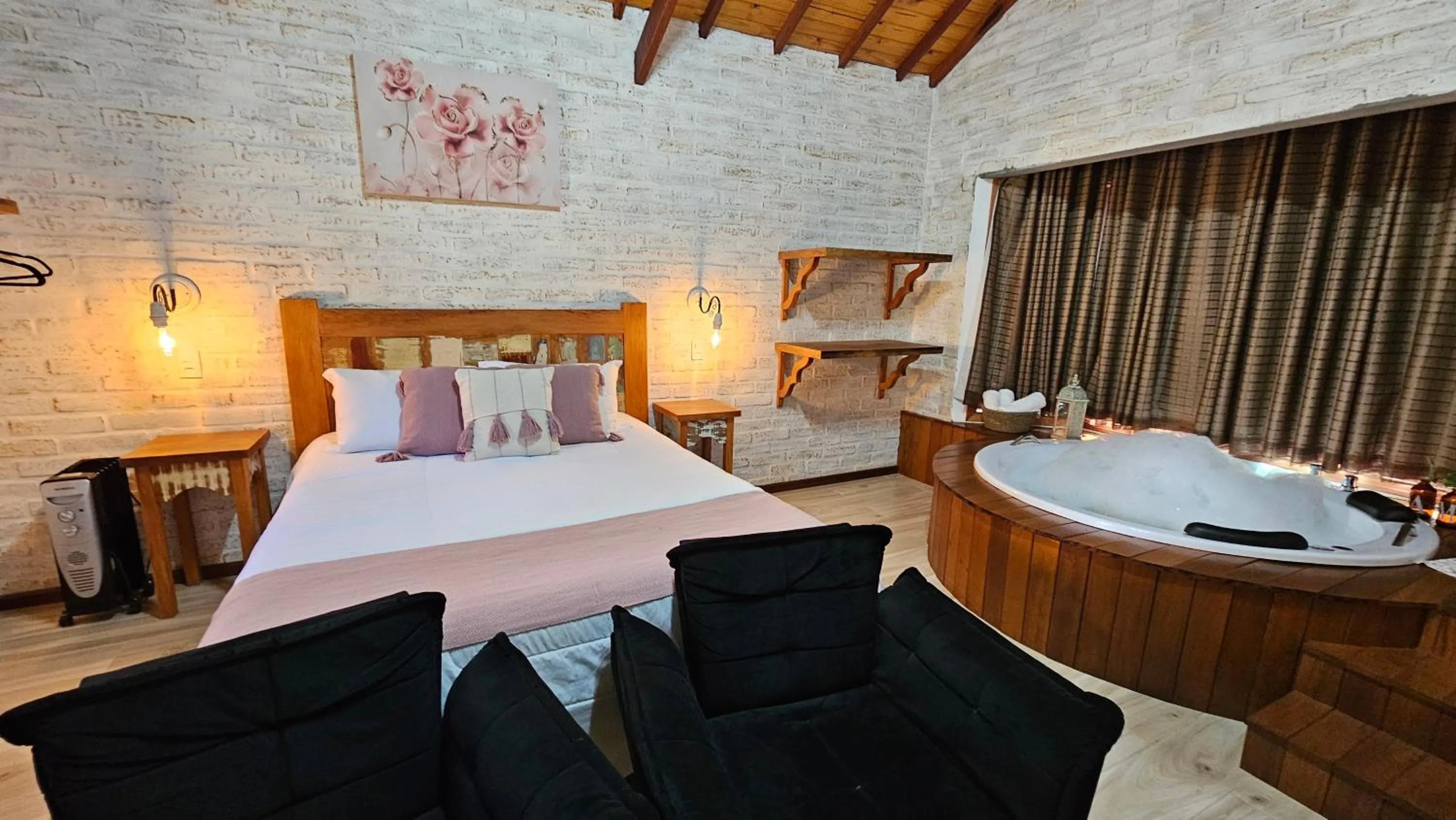 Bed in Chalé Gosto da Roça