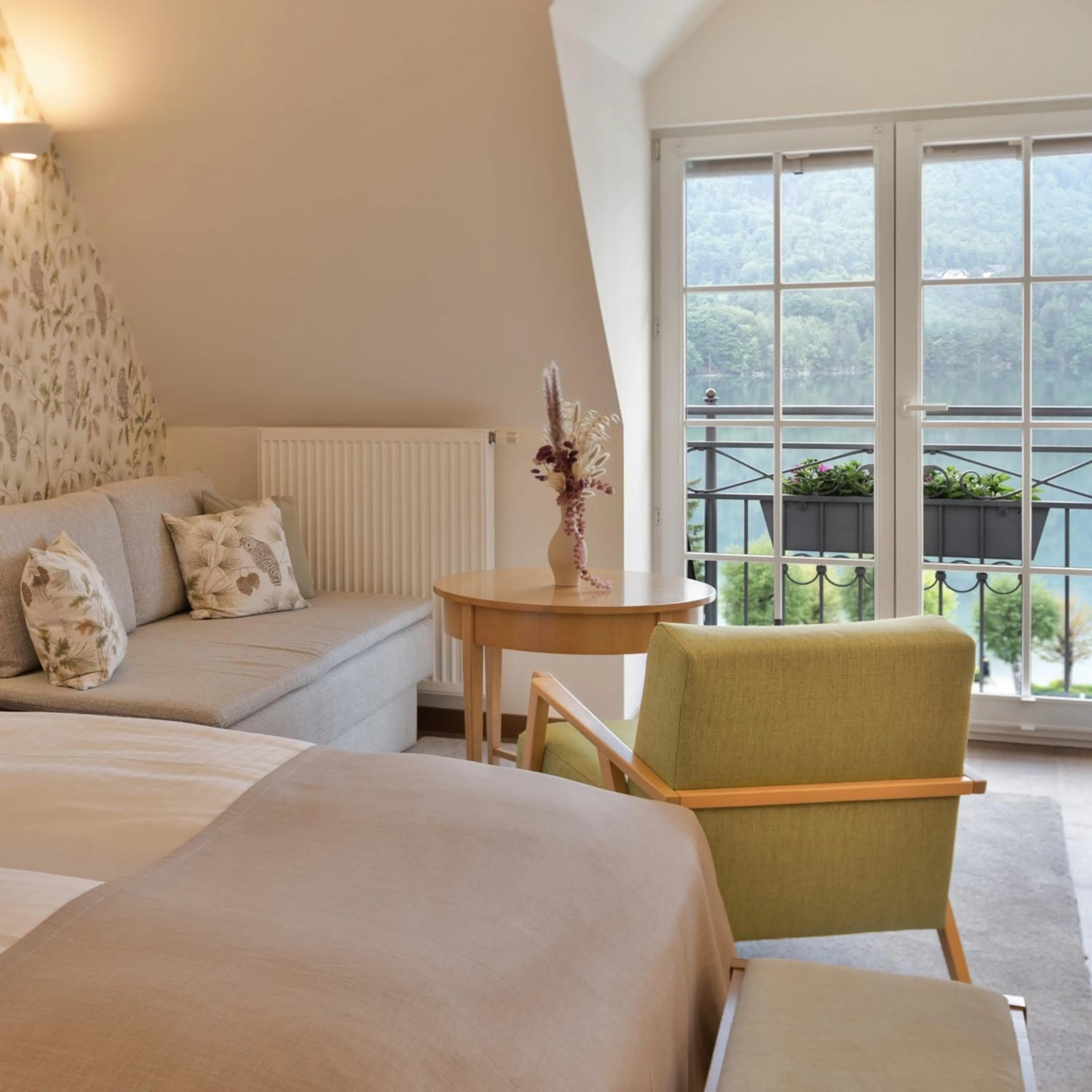 Photo of the whole room, Bed in Waldhof Fuschlsee Resort