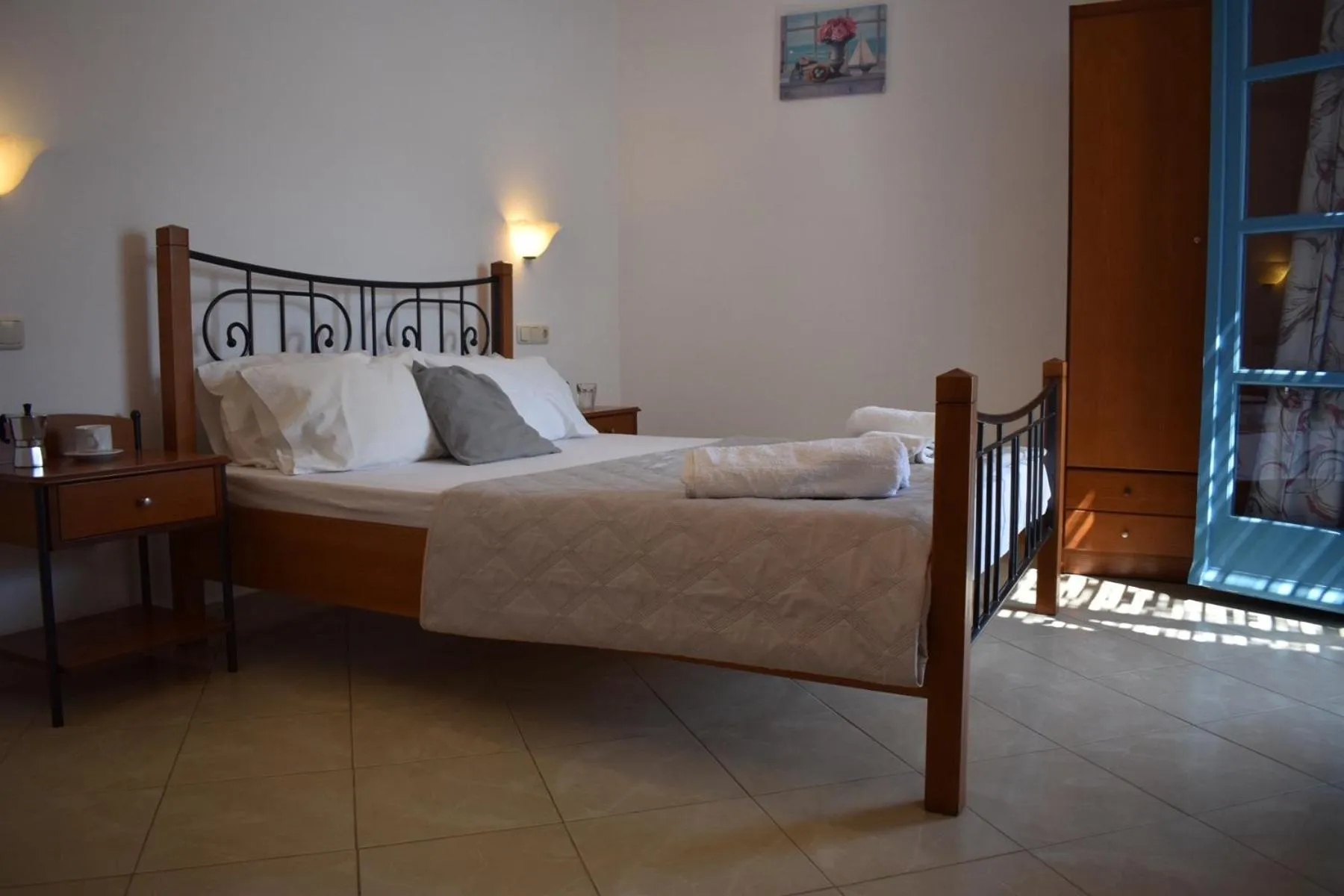 Bed in Asterias Studios