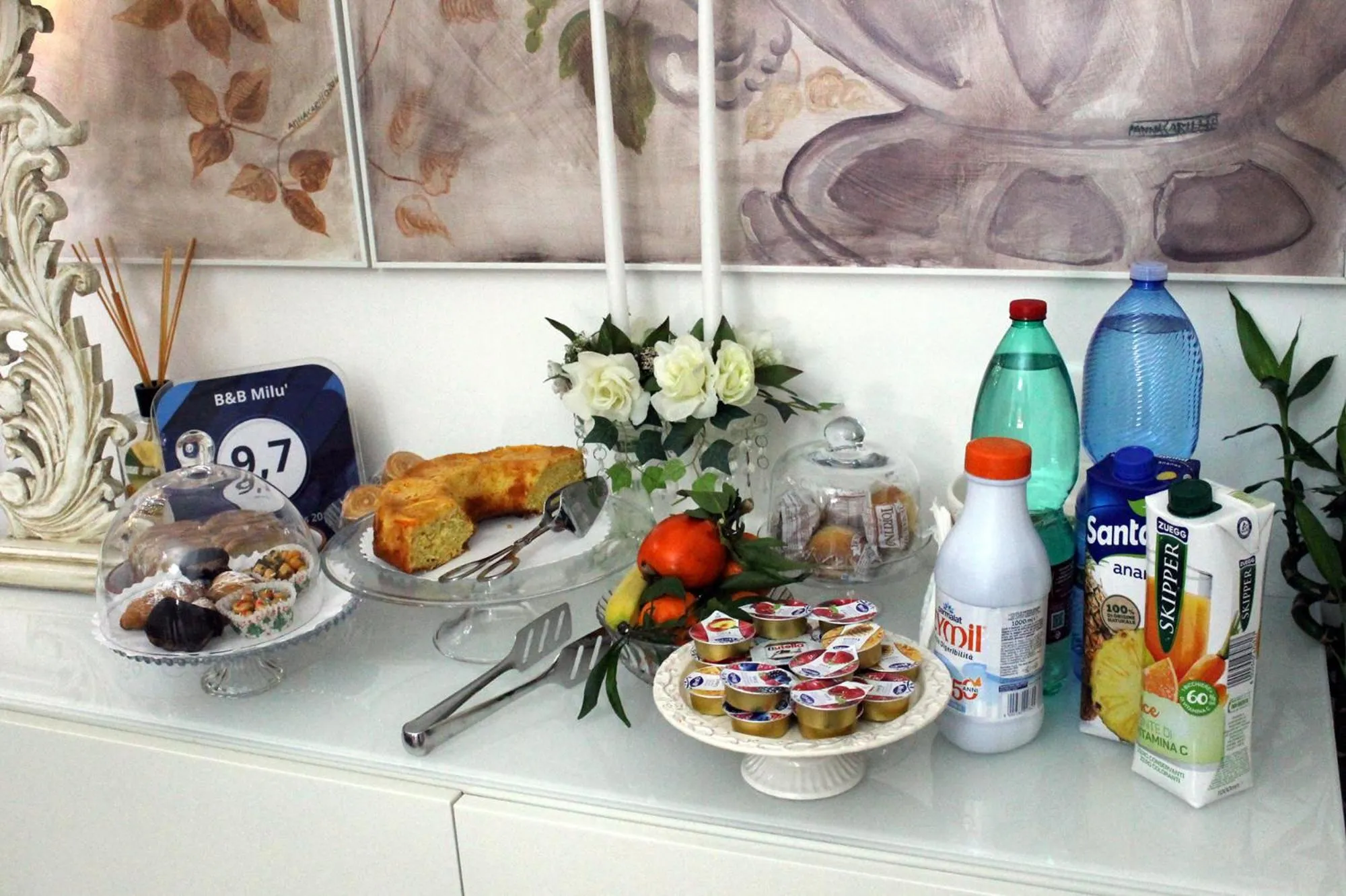Food and drinks in B&B Milu'