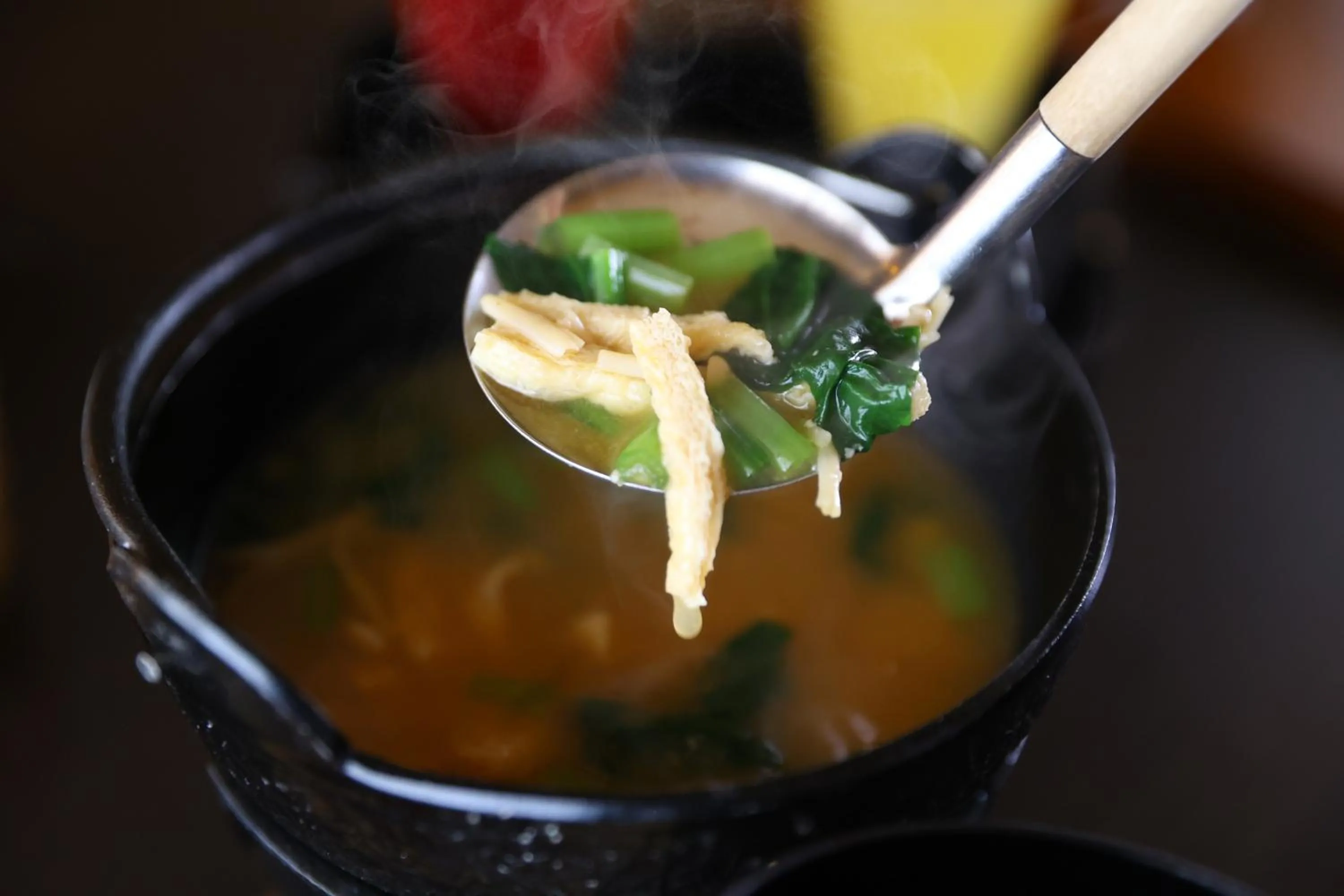 Asian breakfast in Kamei no Yu