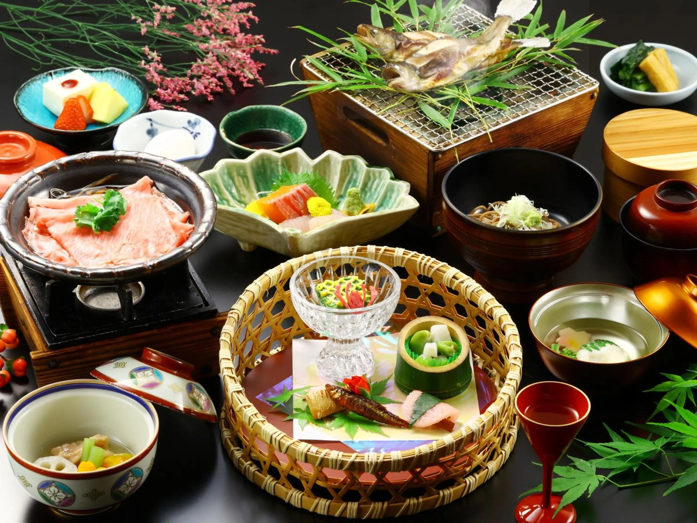 Dinner in Kamei no Yu