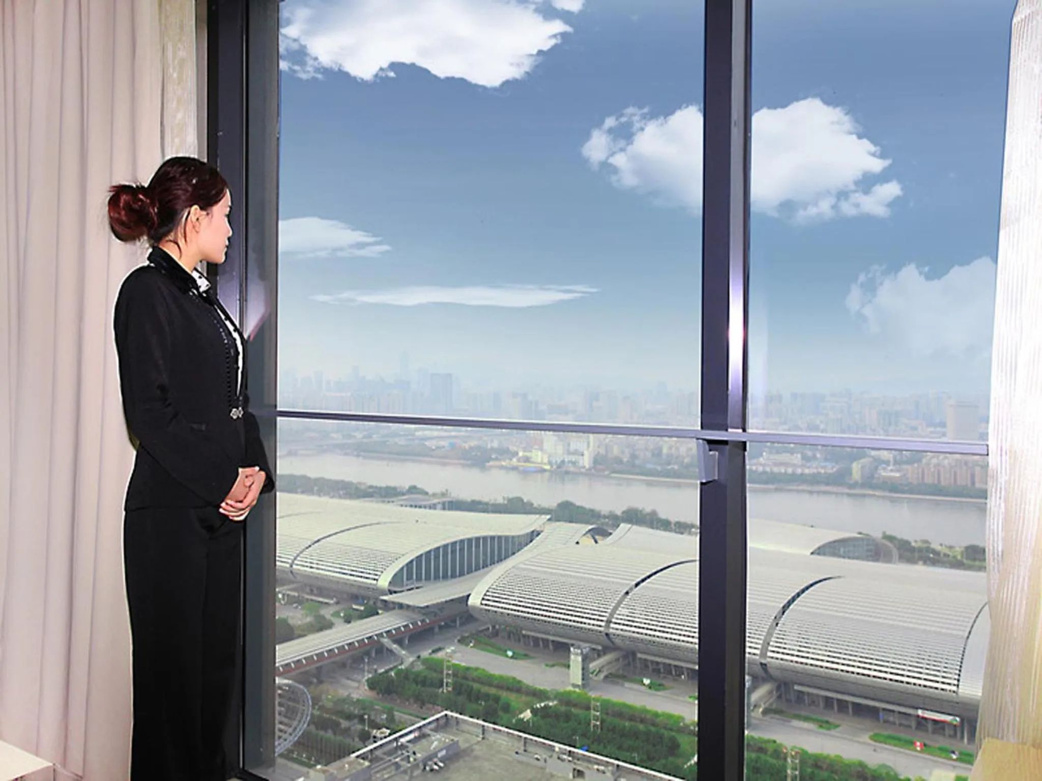 View (from property/room) in HeeFun Apartment GZ -Poly World Trading Center-walking distance to Canton Fair