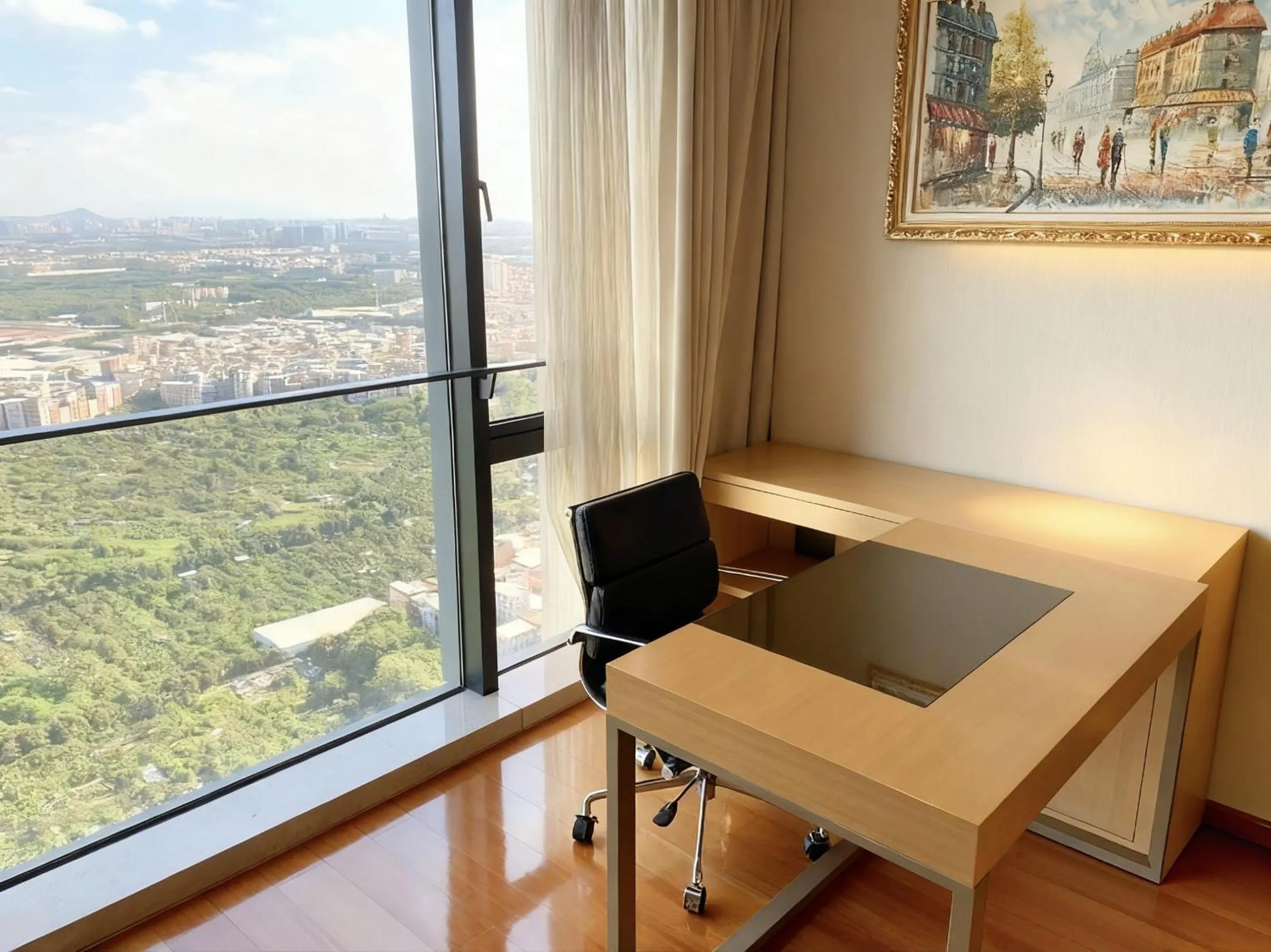 Seating area in HeeFun Apartment GZ -Poly World Trading Center-walking distance to Canton Fair