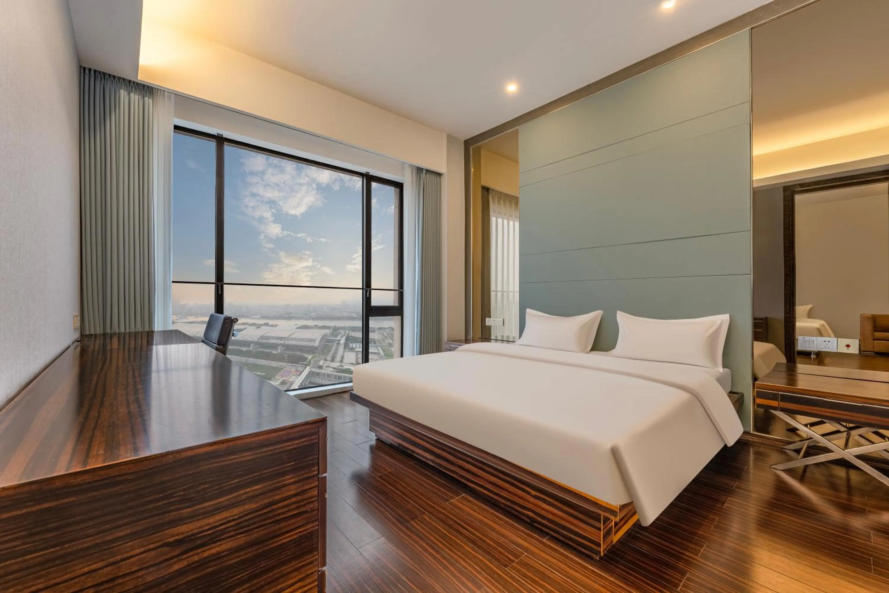 Bedroom, Bed in HeeFun Apartment GZ -Poly World Trading Center-walking distance to Canton Fair