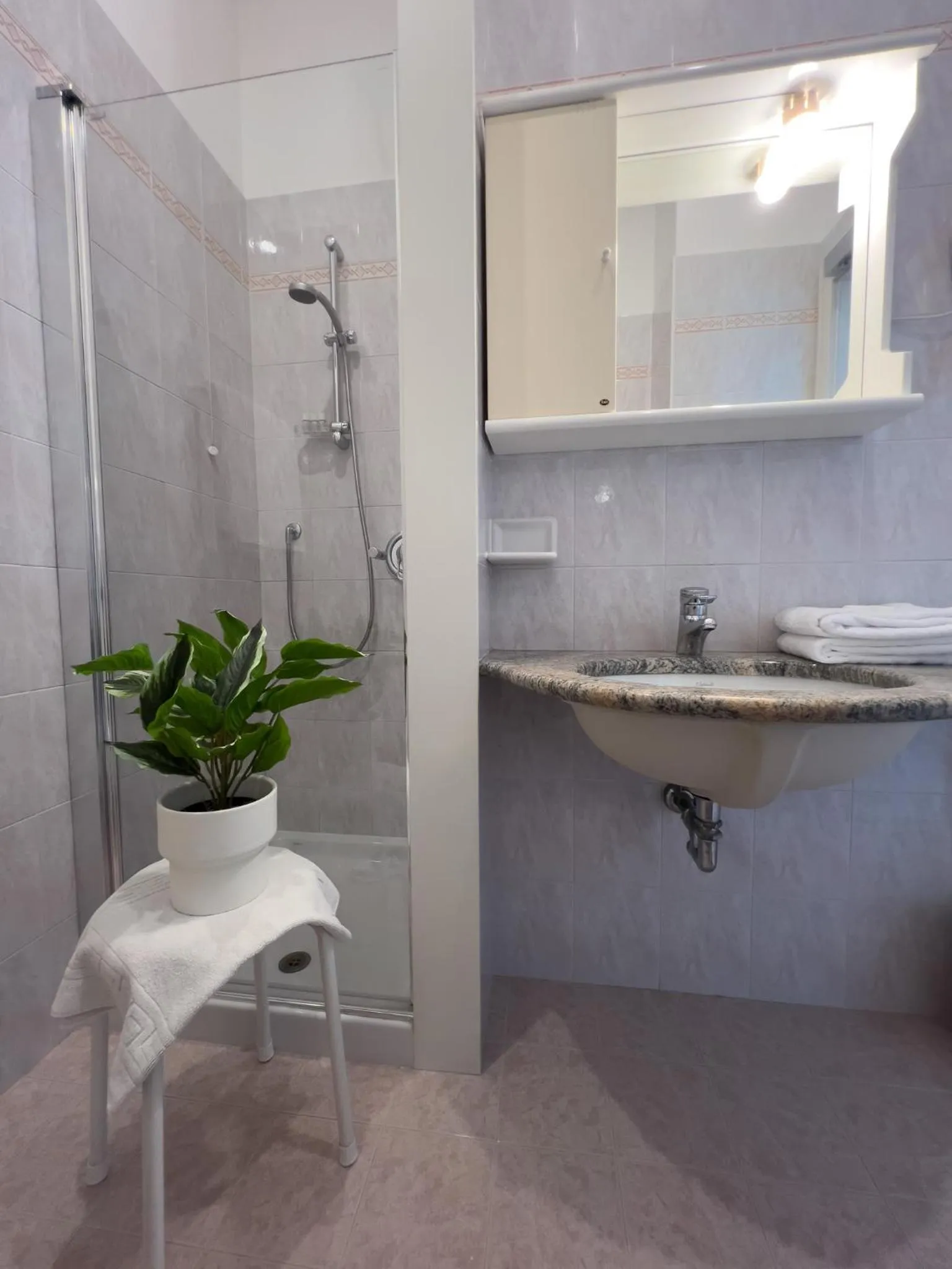 Shower in Hotel Benacus Torri del Benaco