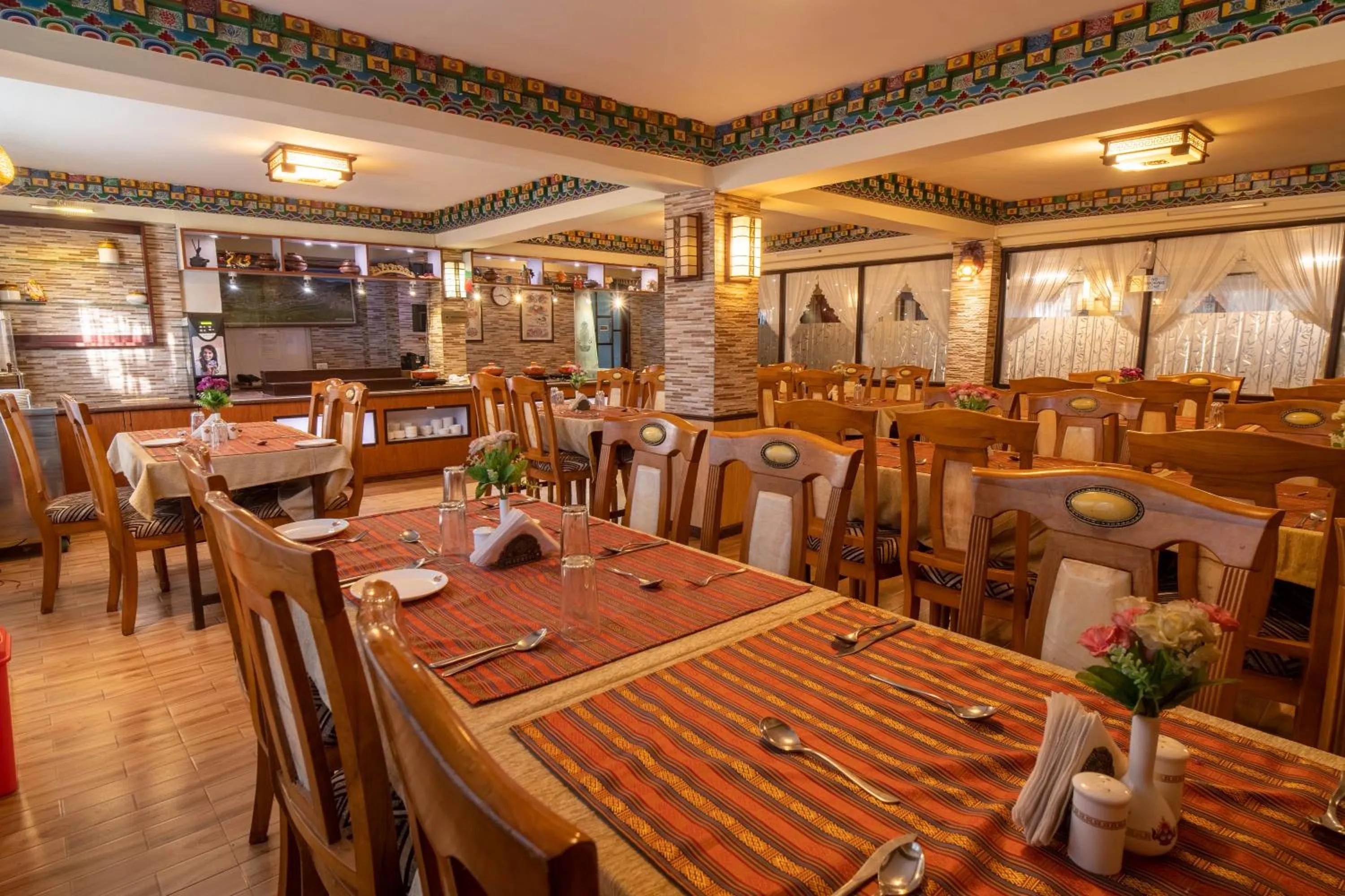 Dining area in Little Tibet Resort Mall Road