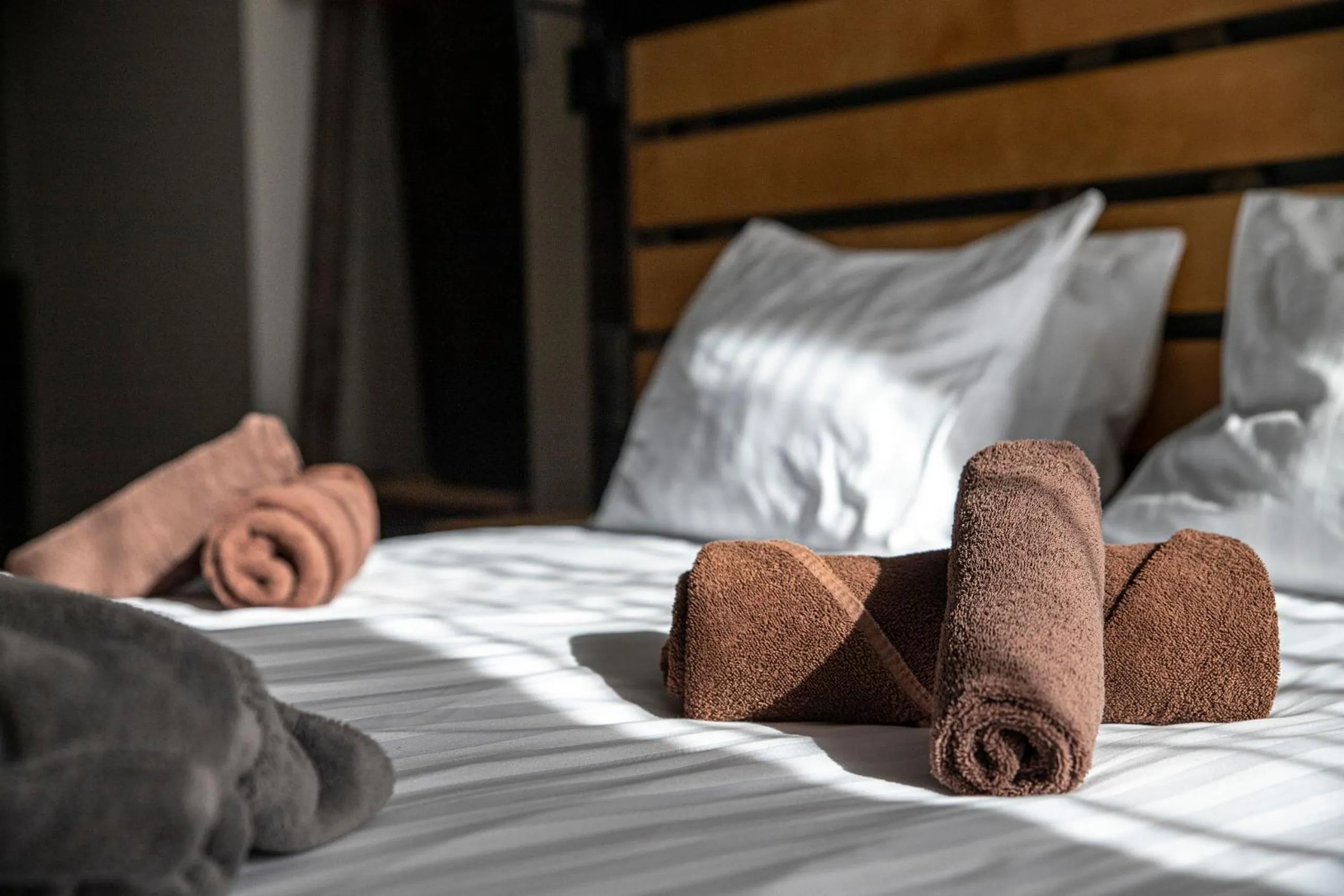 Bed in Johan Design & SPA Hotel