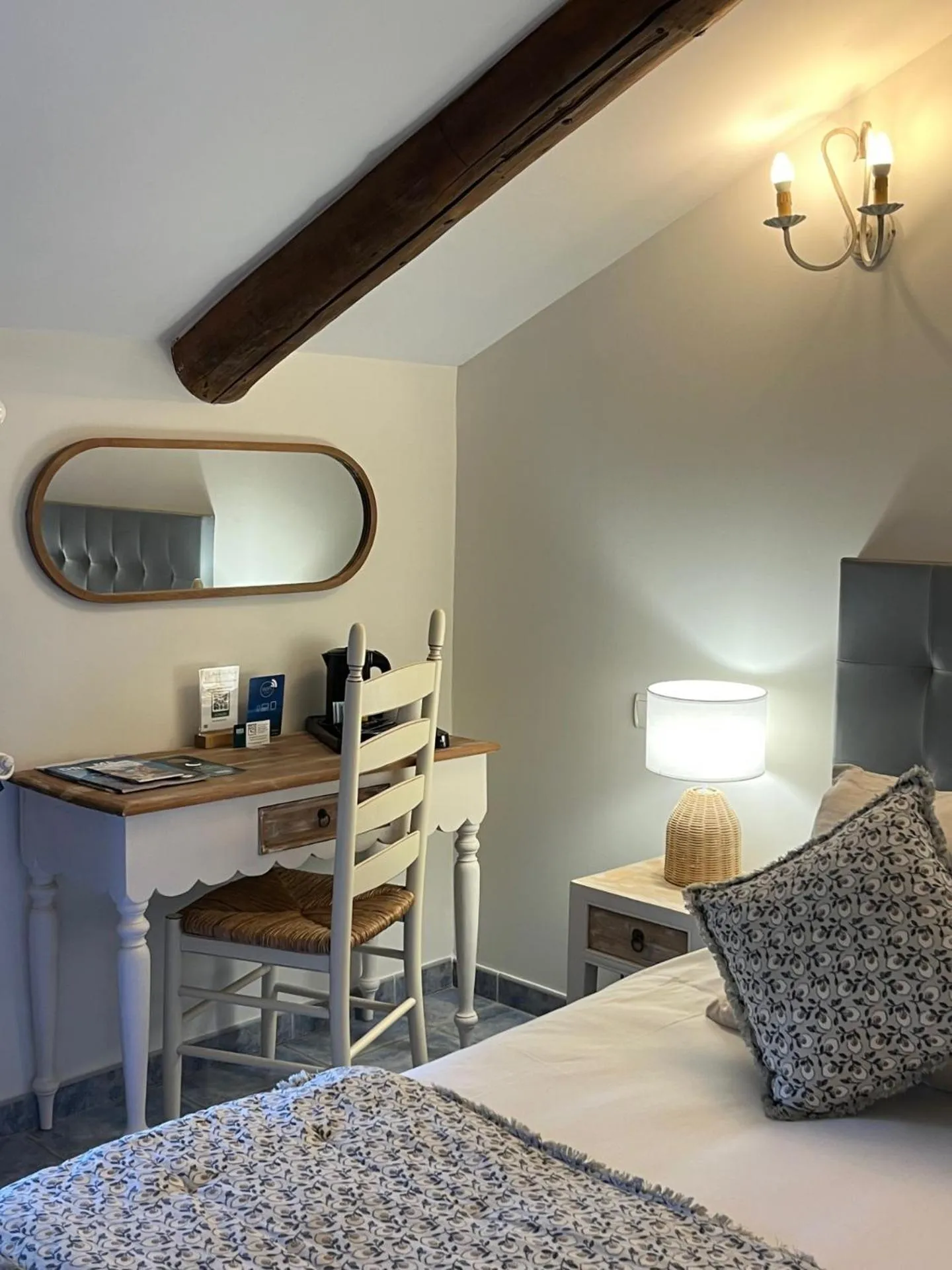 Bedroom, Bed in Logis Hôtel La Bastide des Monges