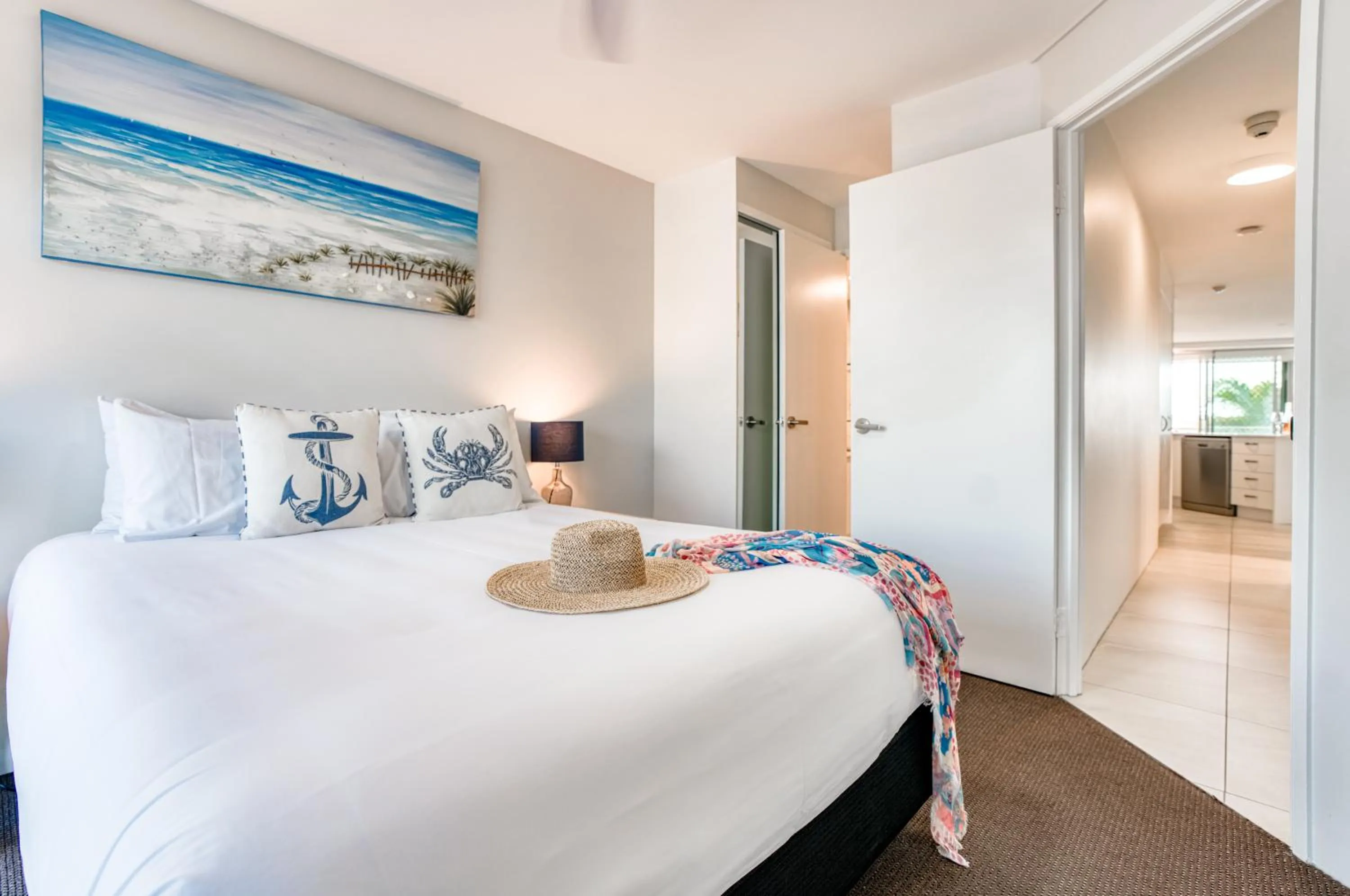 Bed in Sailport Mooloolaba Apartments