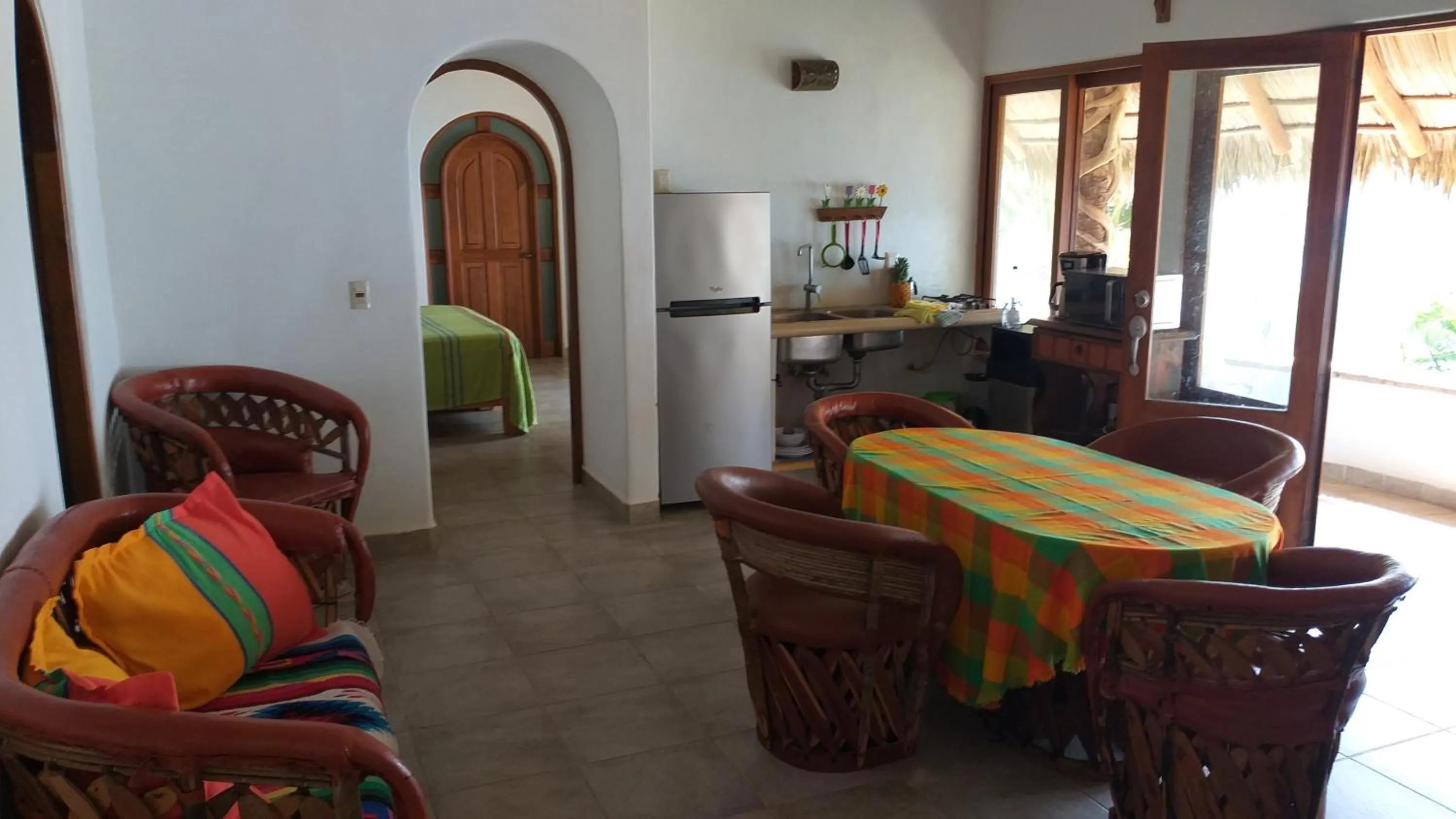 Dining area in Bungalows Lydia San Pancho