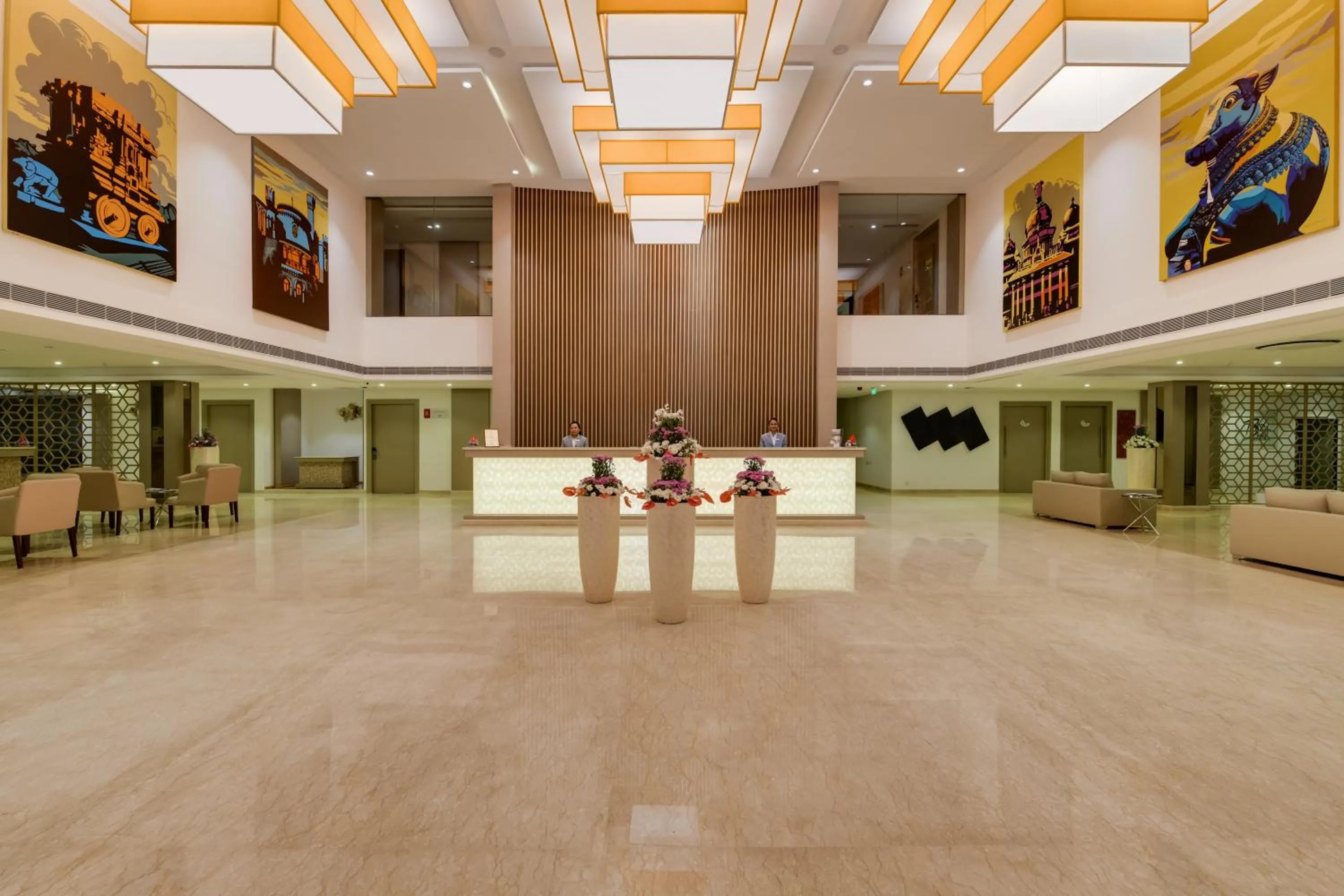 Lobby or reception in Ramada by Wyndham Bengaluru Yelahanka