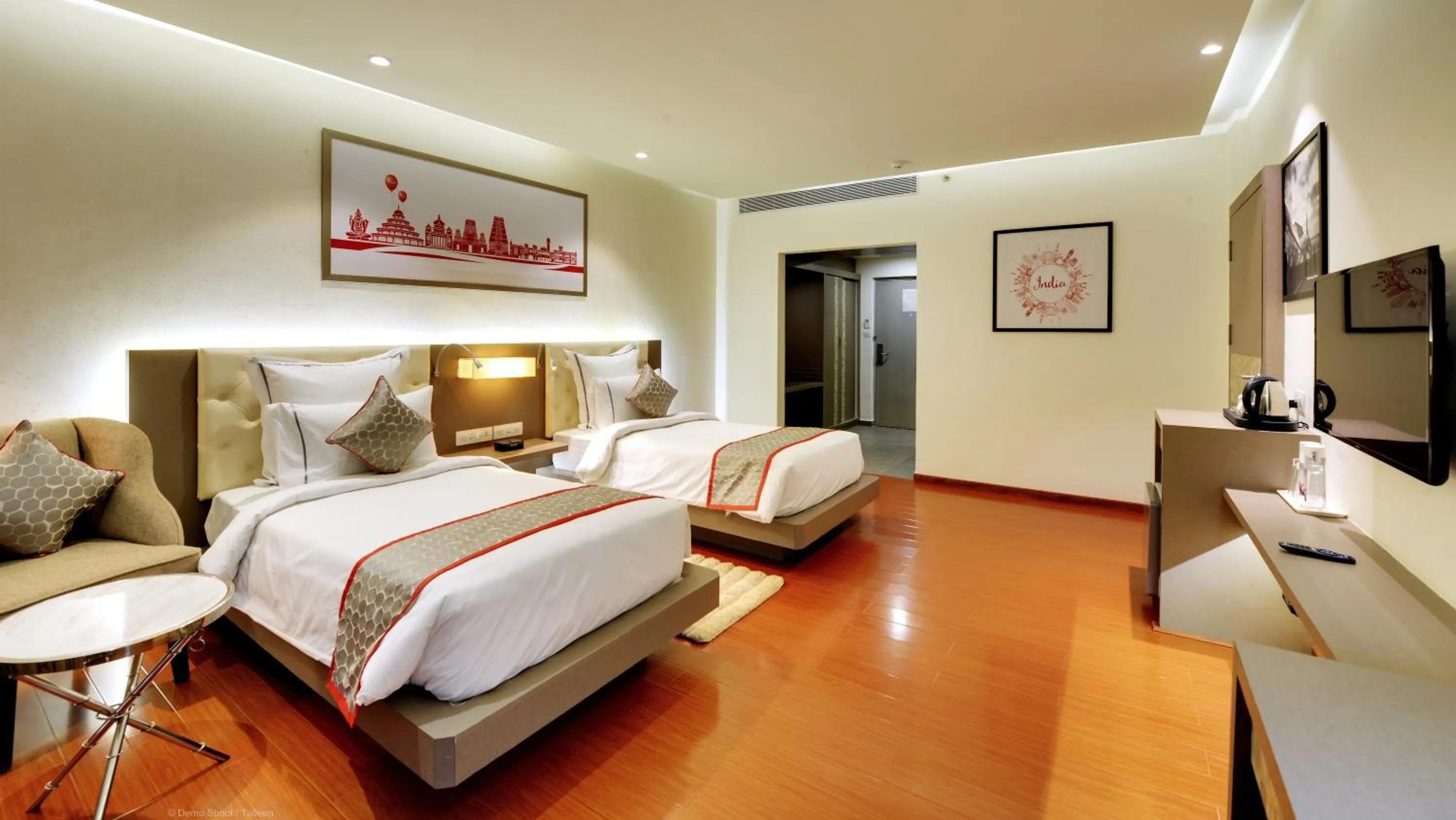 Photo of the whole room, Bed in Ramada by Wyndham Bengaluru Yelahanka