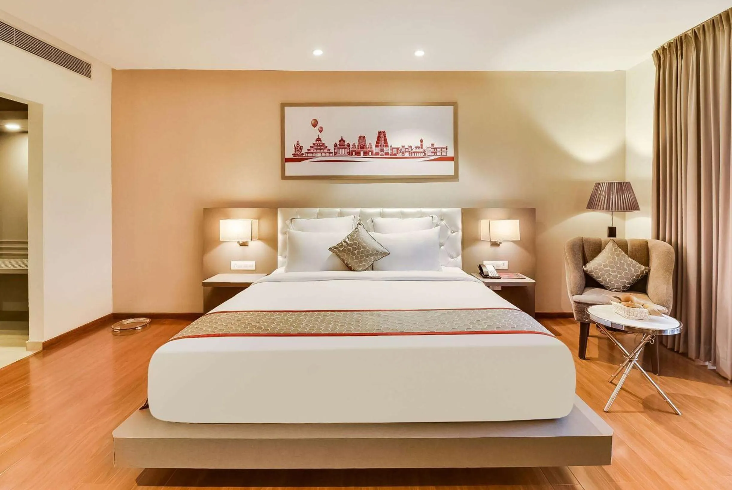 Photo of the whole room, Bed in Ramada by Wyndham Bengaluru Yelahanka