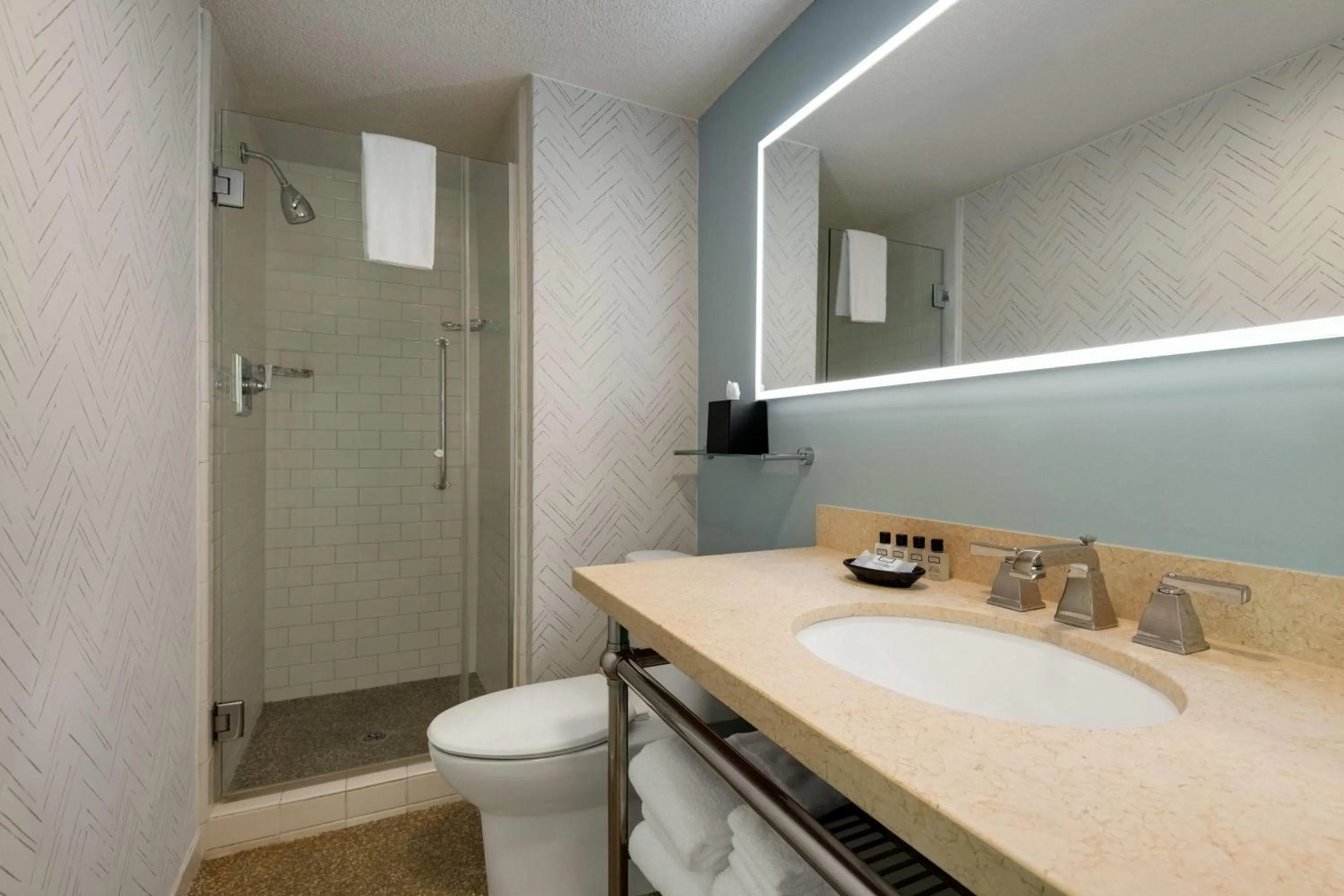 Bathroom in Fort Pontchartrain Detroit, a Wyndham Hotel