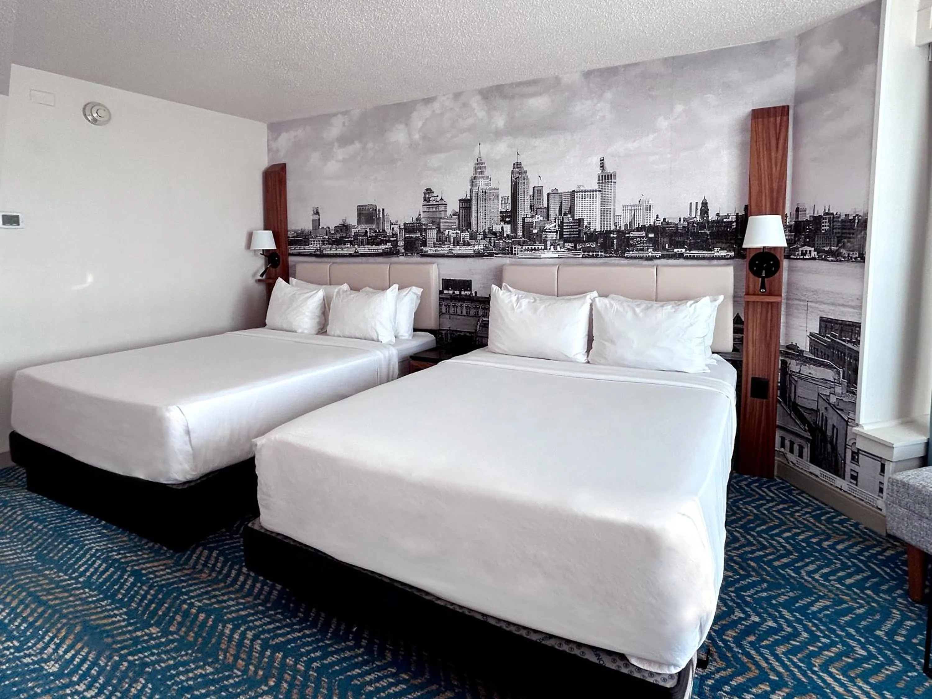 Bed in Fort Pontchartrain Detroit, a Wyndham Hotel