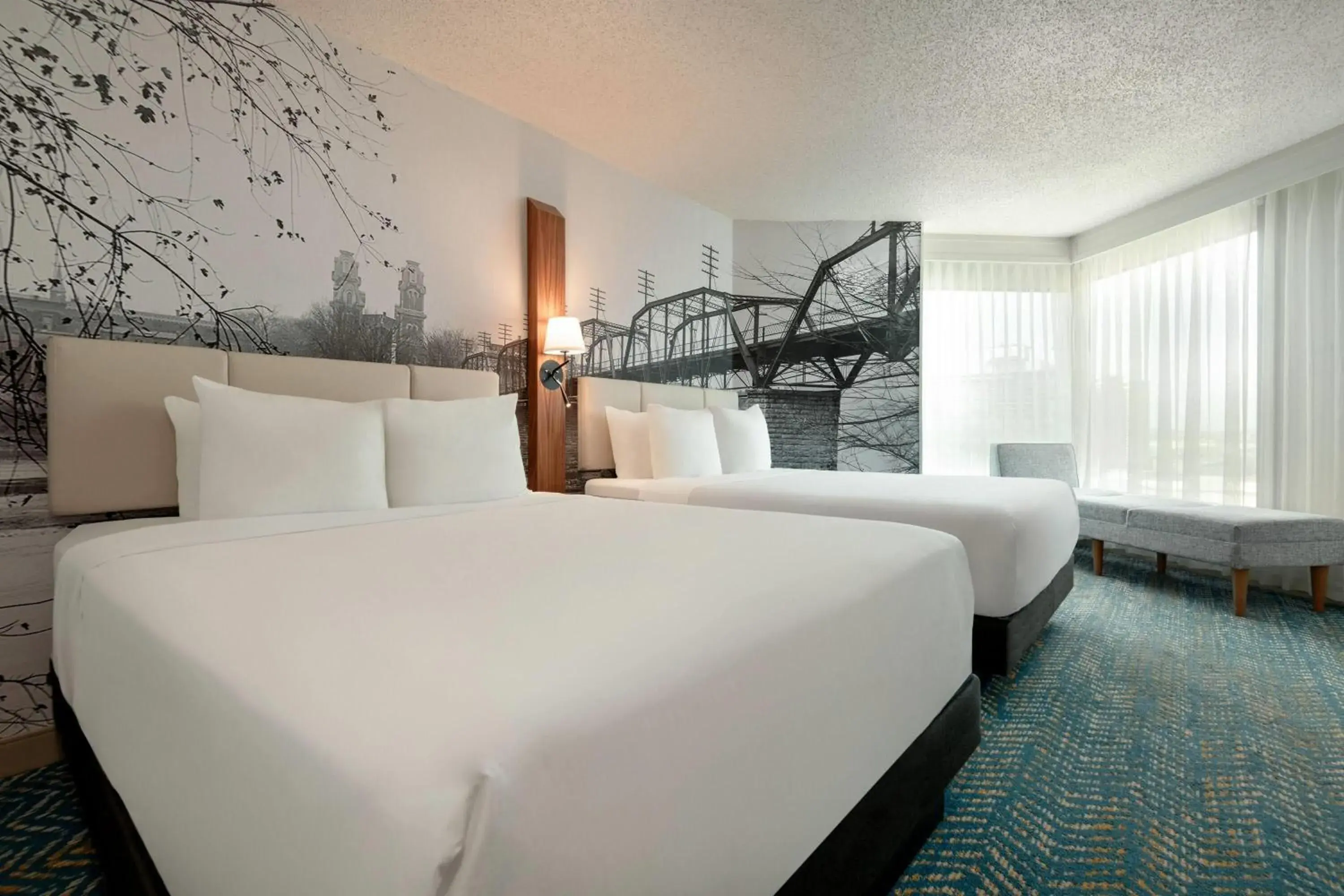 Deluxe Double Room with Two Double Beds - Non-Smoking in Fort Pontchartrain Detroit, a Wyndham Hotel Deluxe Double Room with Two Double Beds - Non-Smoking in Fort Pontchartrain Detroit, a Wyndham Hotel