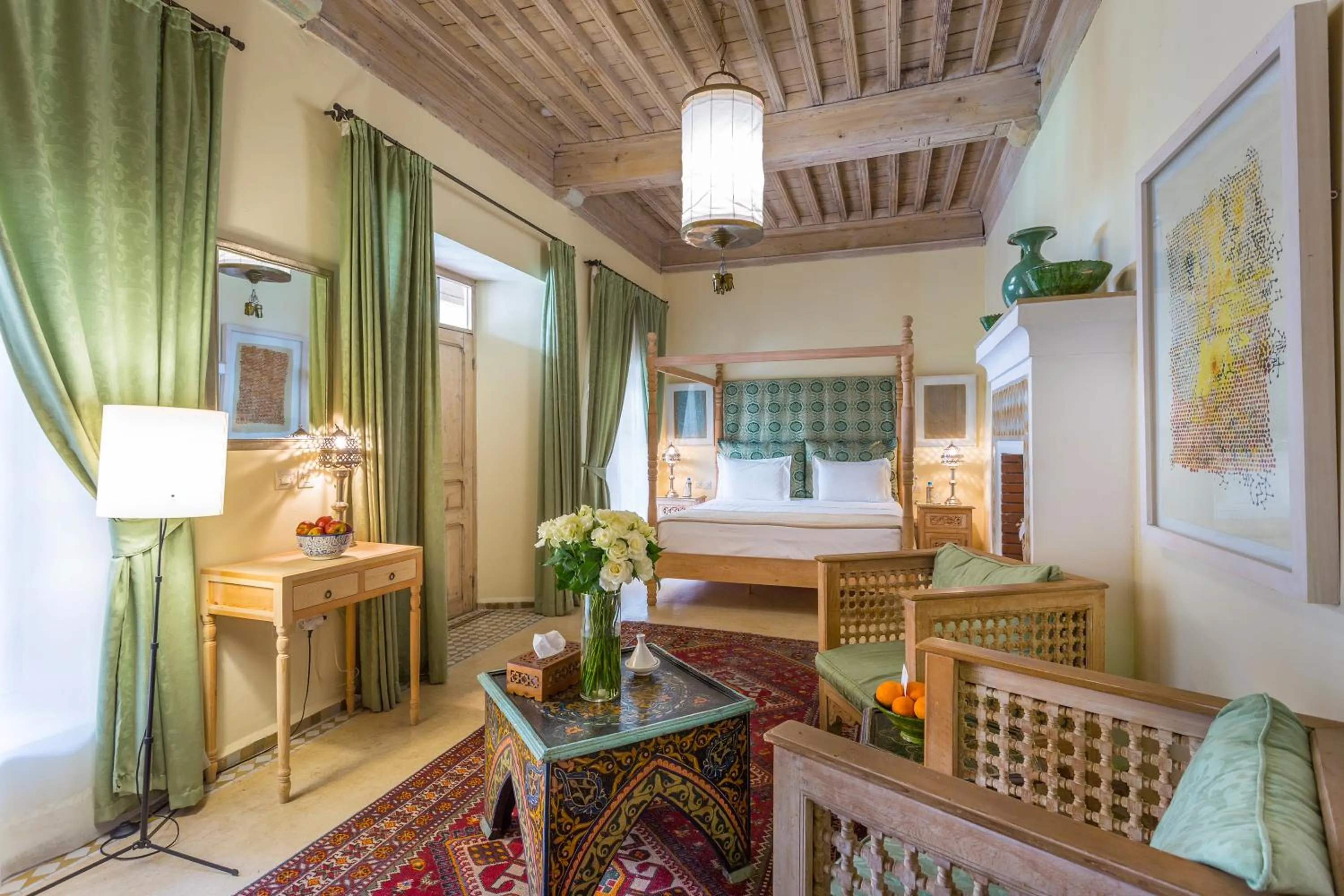 Bedroom in Riad Azoulay