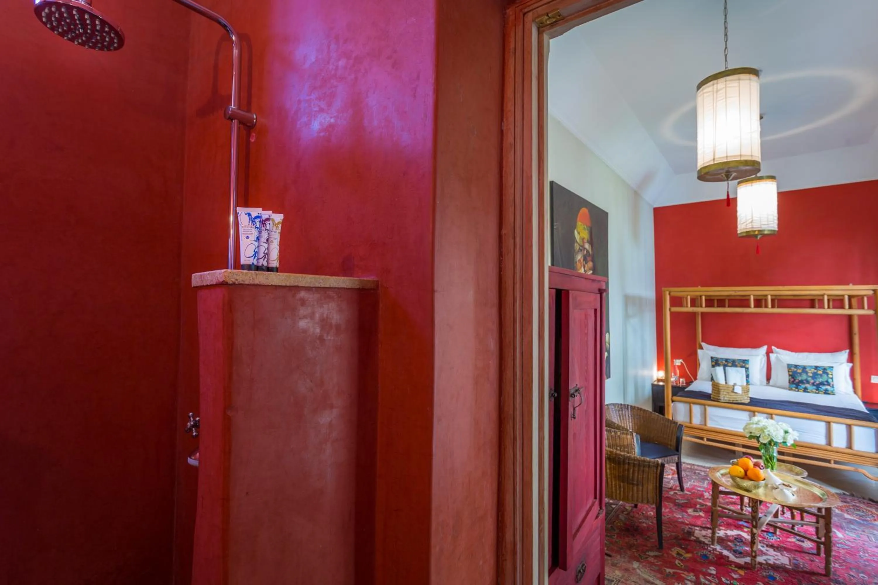 Bedroom in Riad Azoulay