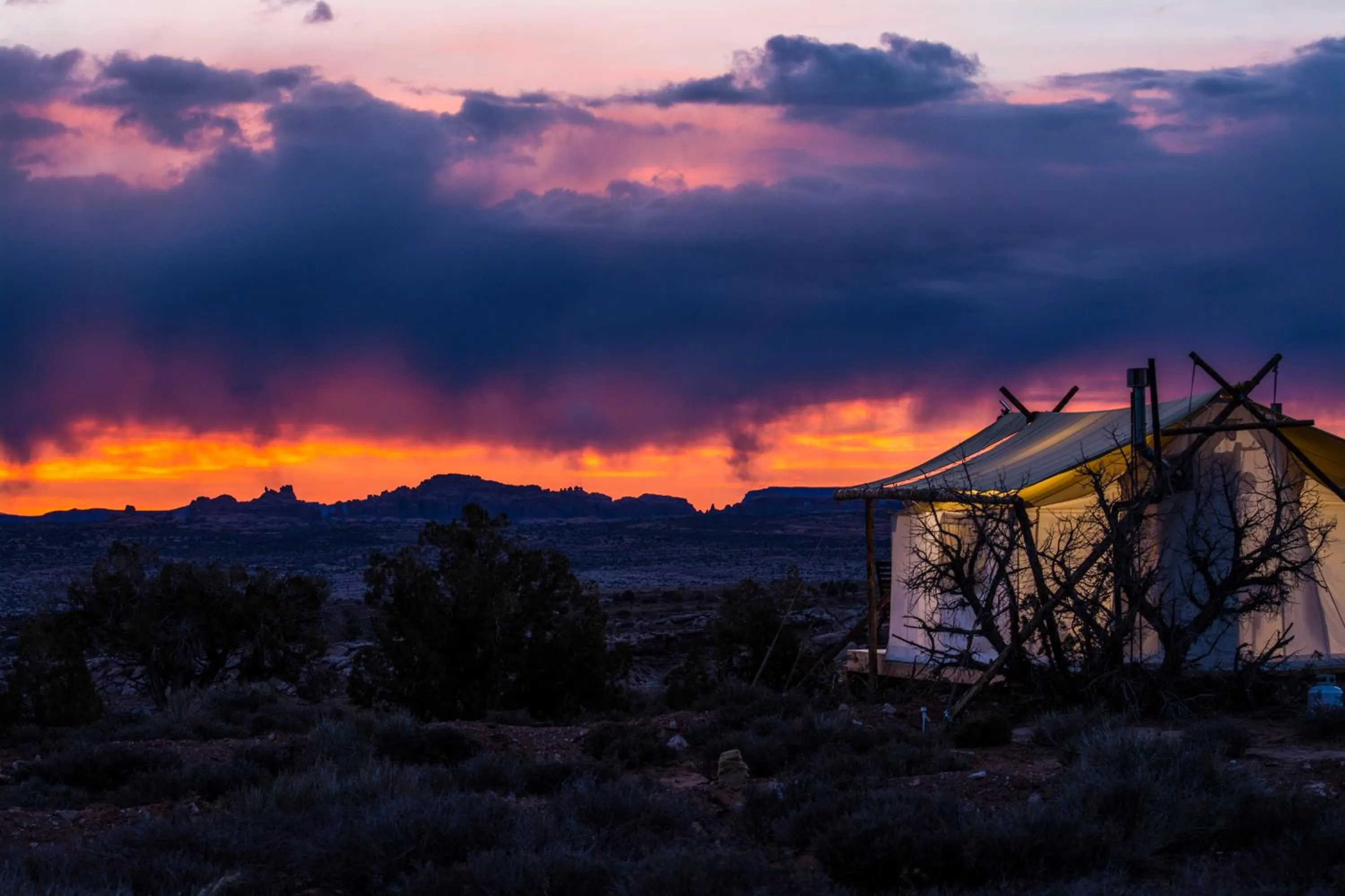 Natural landscape in Under Canvas Moab