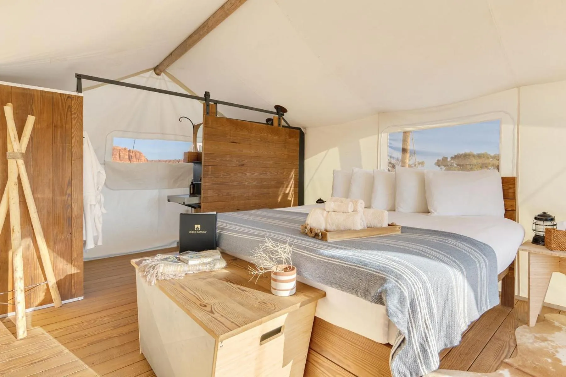 Bed in Under Canvas Moab