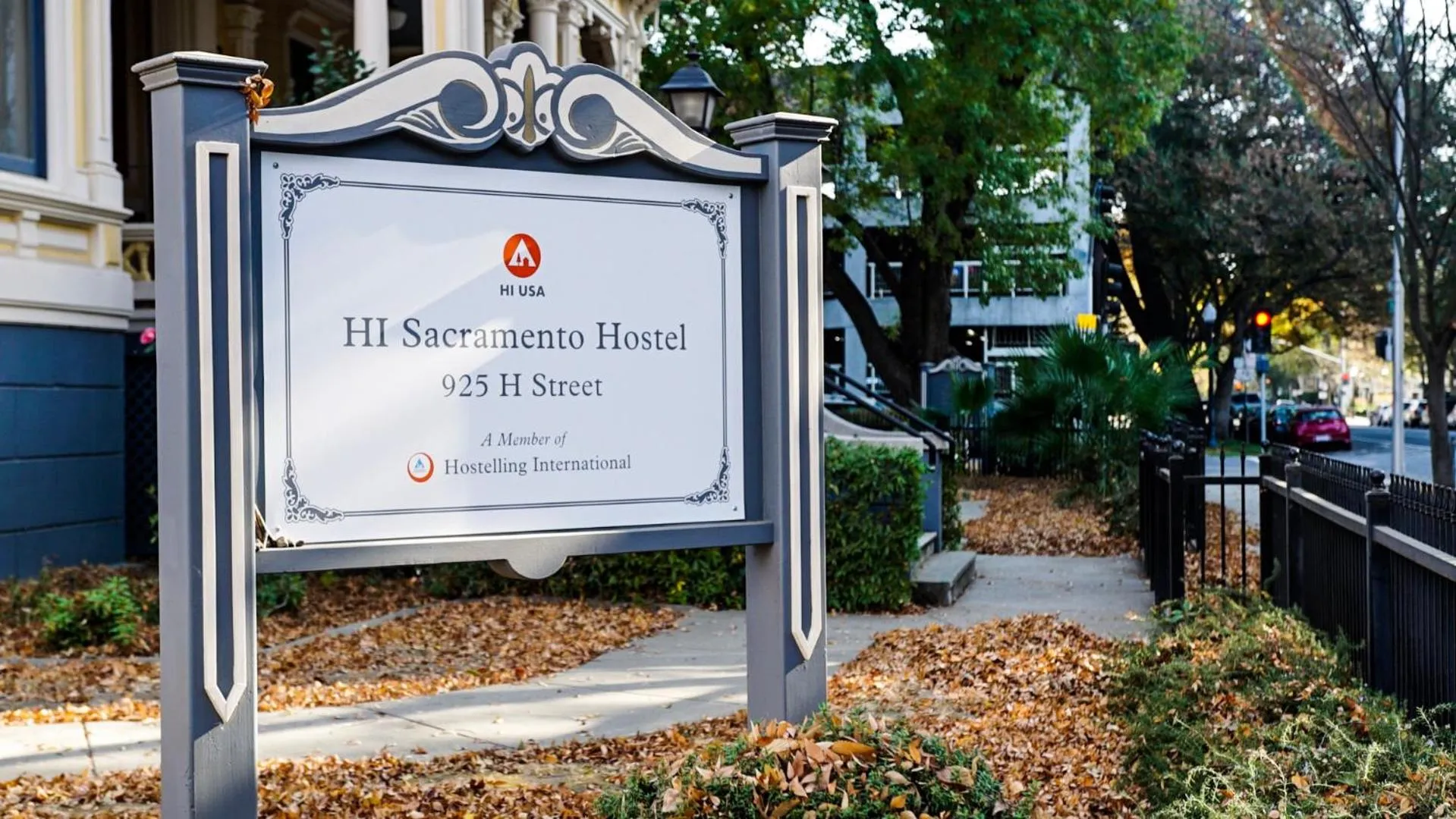 Property logo or sign in HI Sacramento Hostel