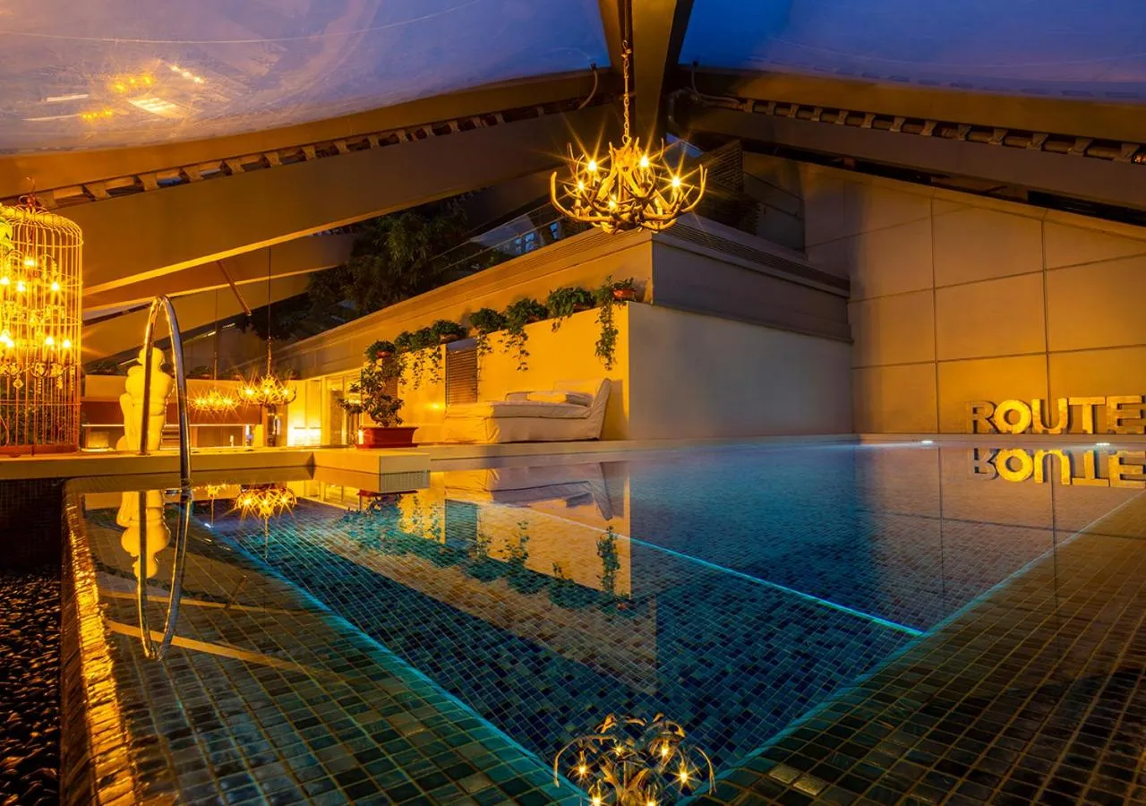 Pool view in Hotel Éclat Beijing