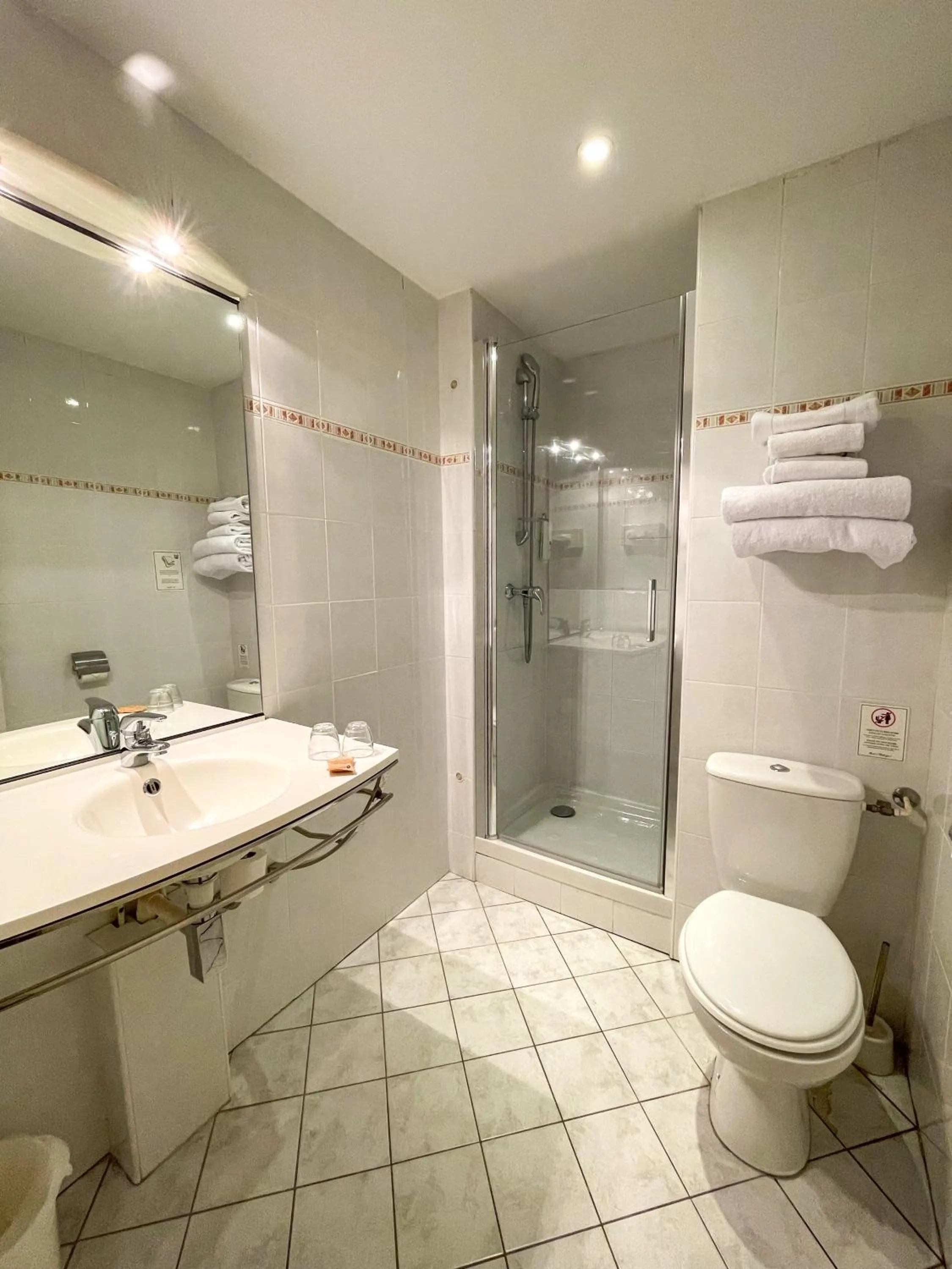 Shower in Hotel Beaulieu Lyon Charbonnières