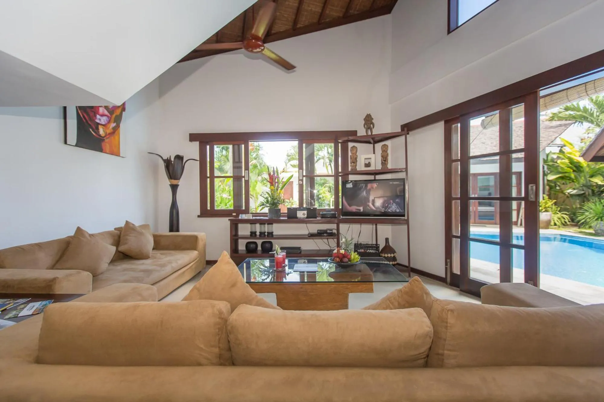 Communal lounge/ TV room in Villa Origami by Nagisa Bali