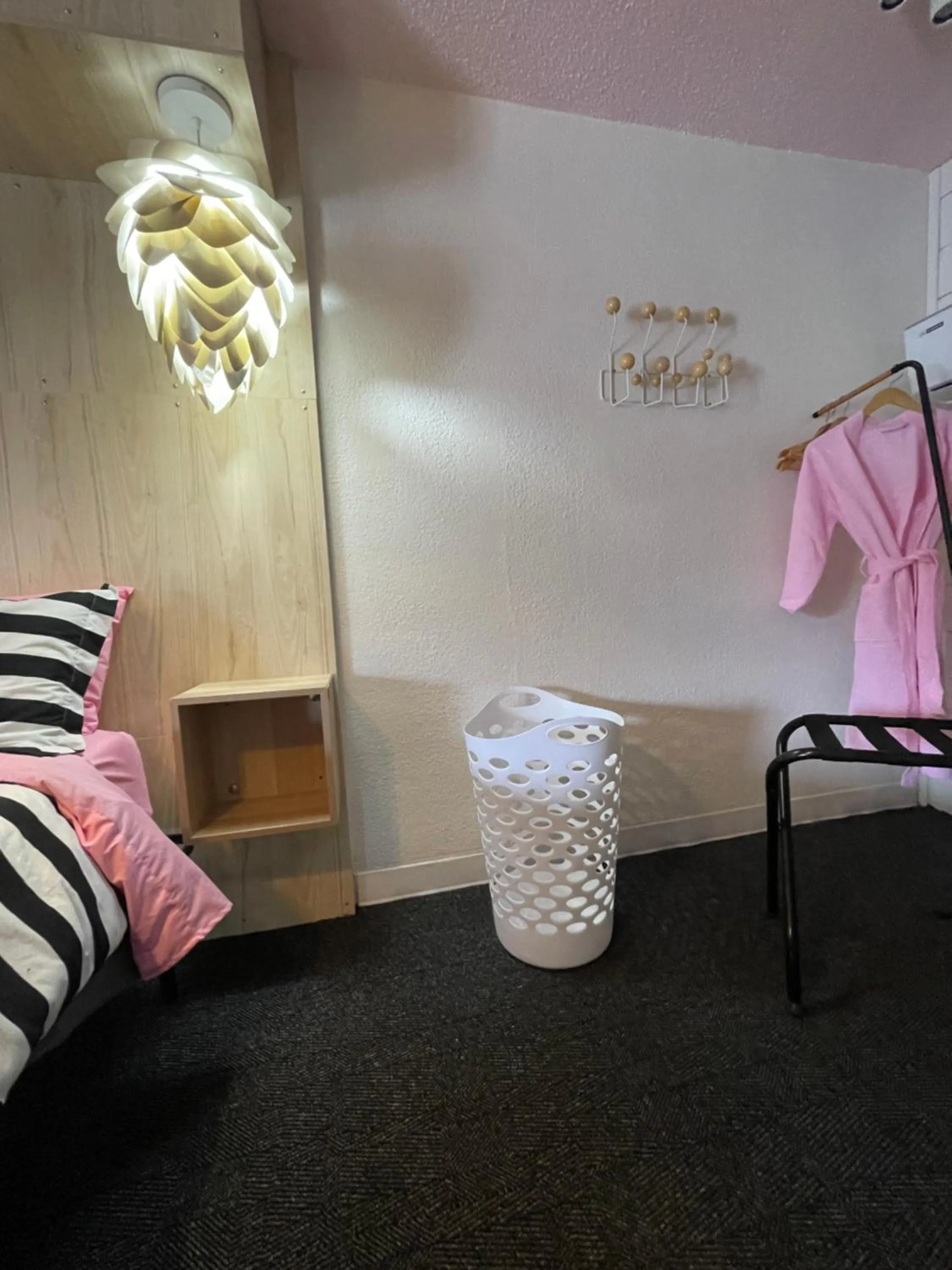 Bed in Rainbow Motel