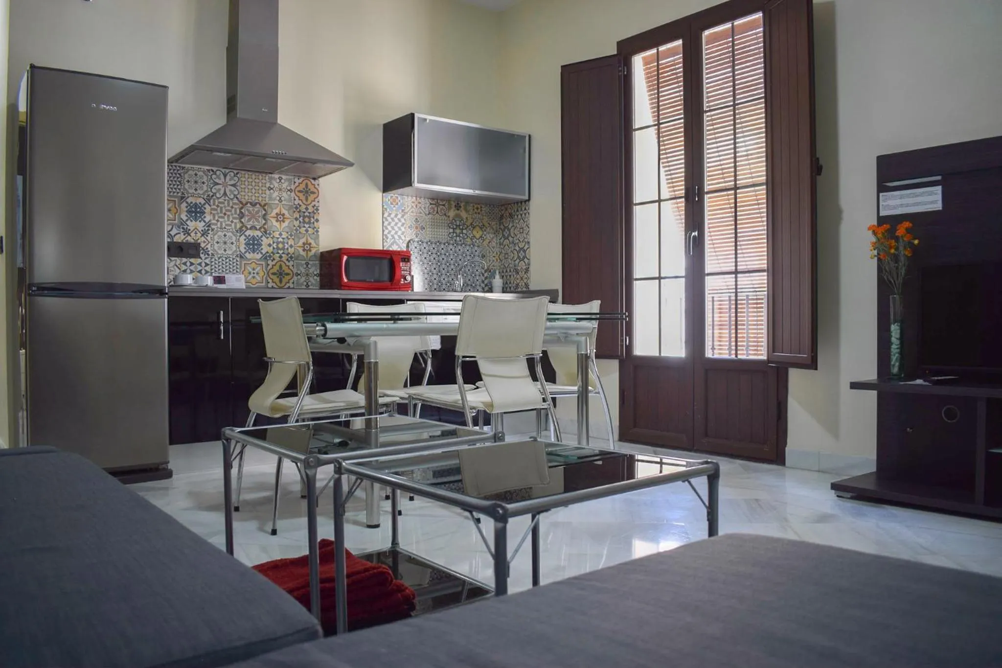 Dining area in Living-Sevilla Apartments San Lorenzo