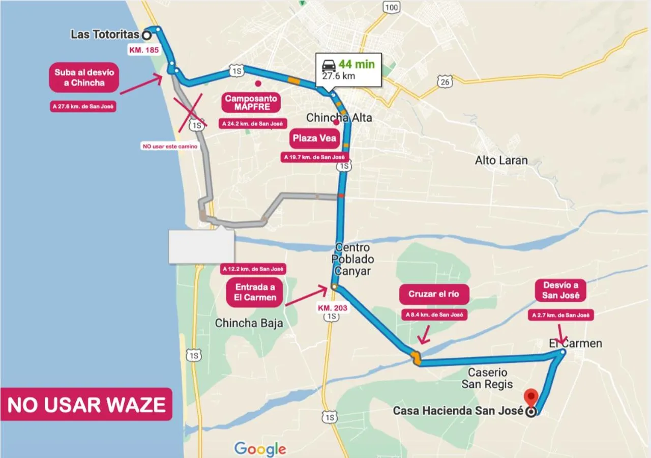 Location in Casa Hacienda San Jose