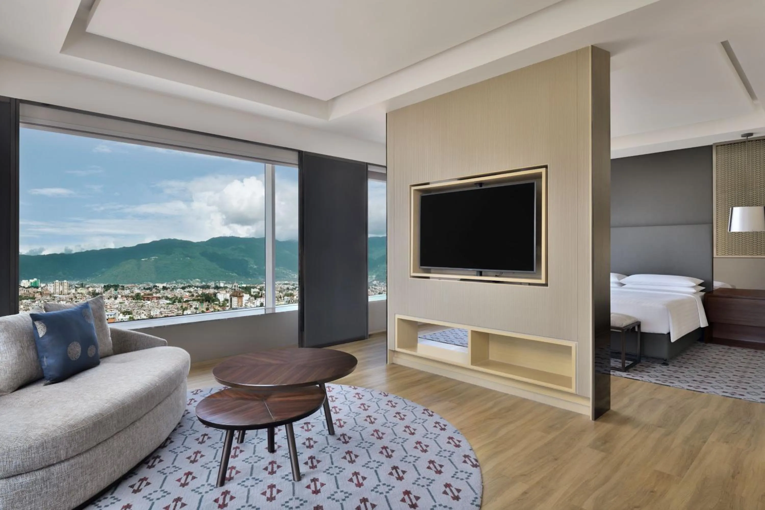 Photo of the whole room, Bed in Kathmandu Marriott Hotel