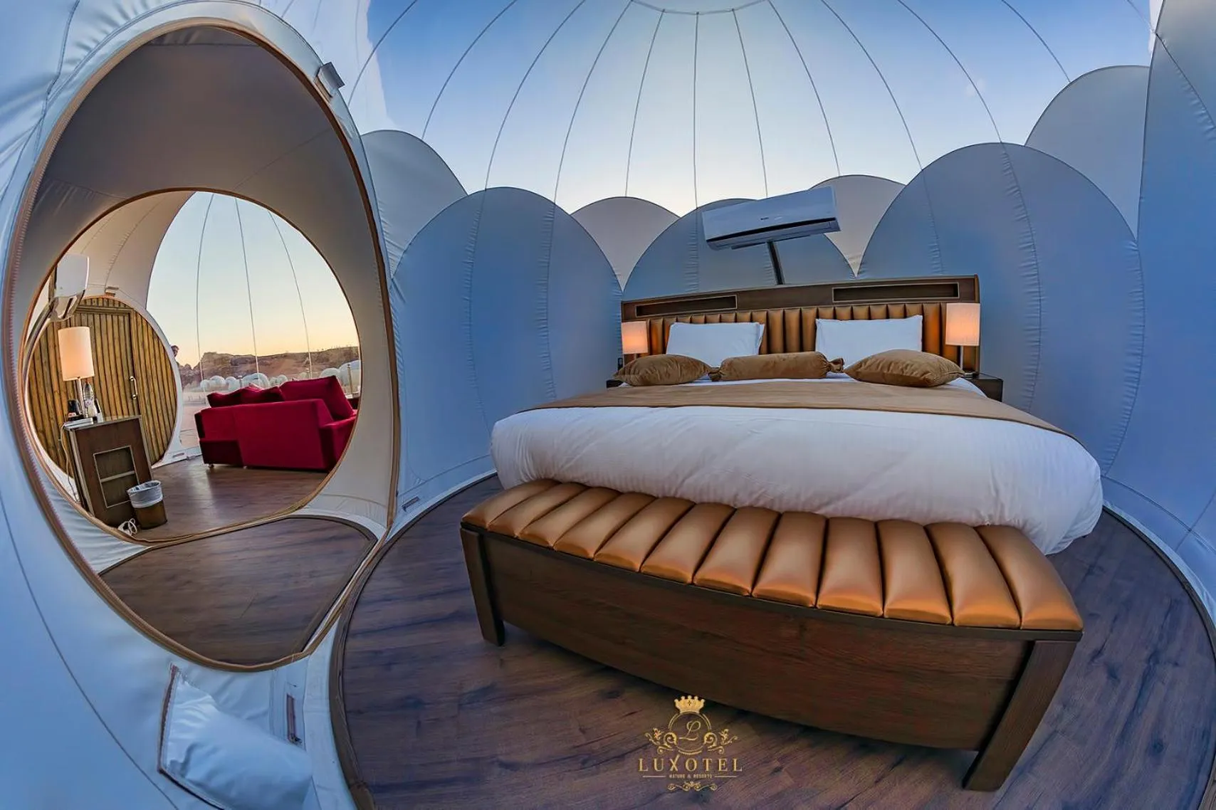 Photo of the whole room, Bed in Wadi Rum Bubble Luxotel