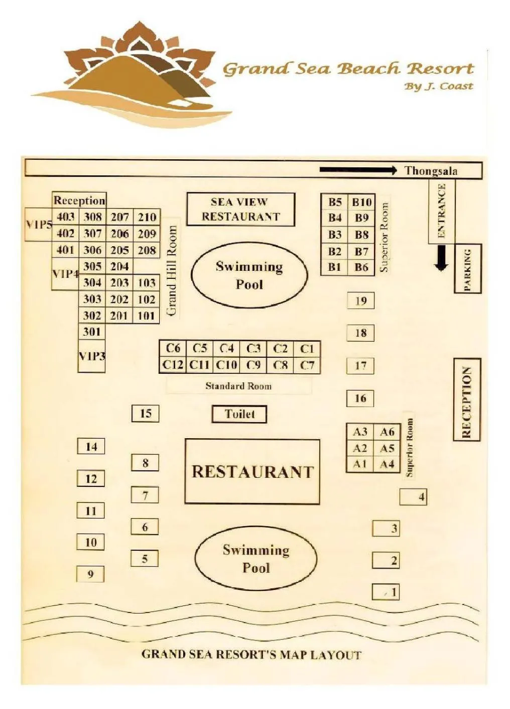 Property building in Grand Sea Beach Resort