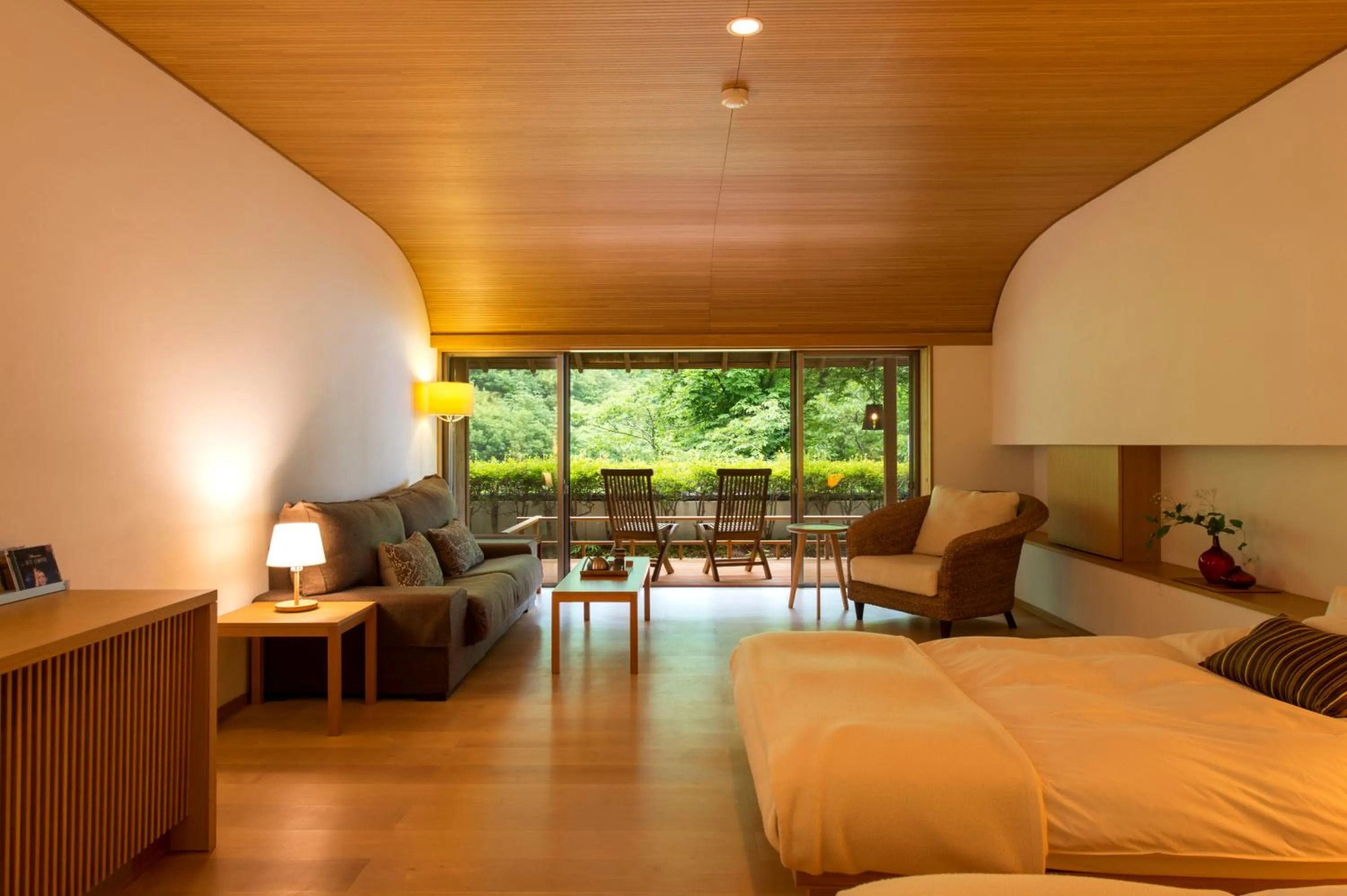 Balcony/Terrace, Bed in Fujiiso