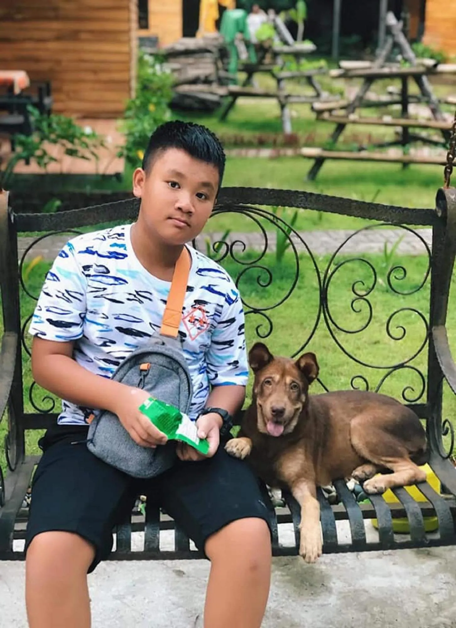 Patio in Golden Jungle House