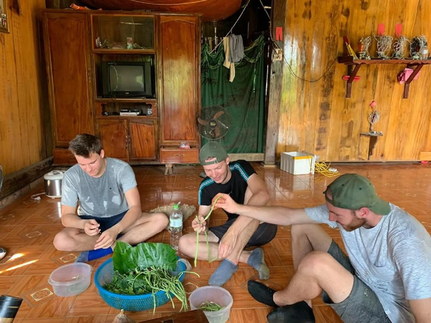 Family in Golden Jungle House
