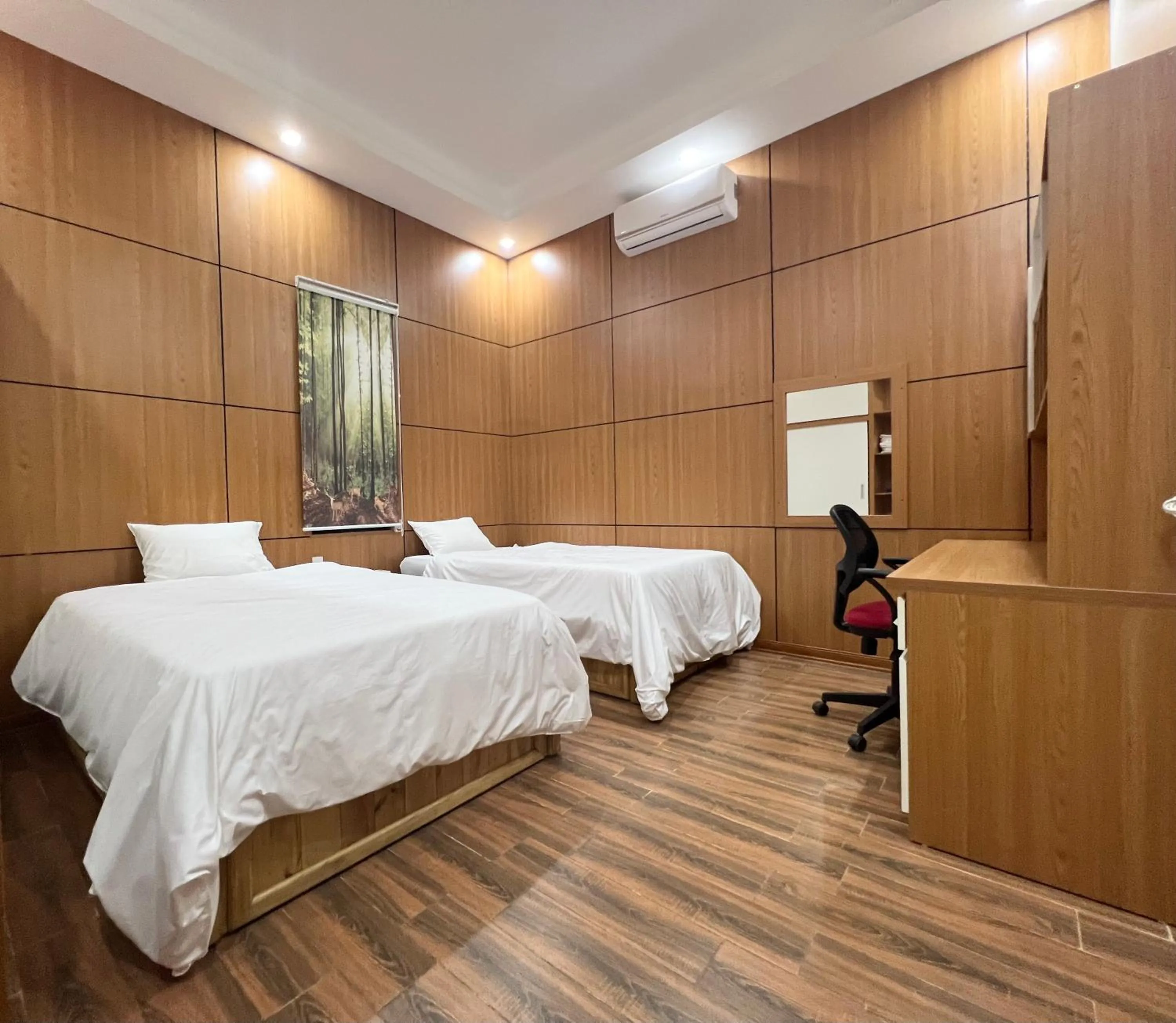 Bed in Golden Jungle House