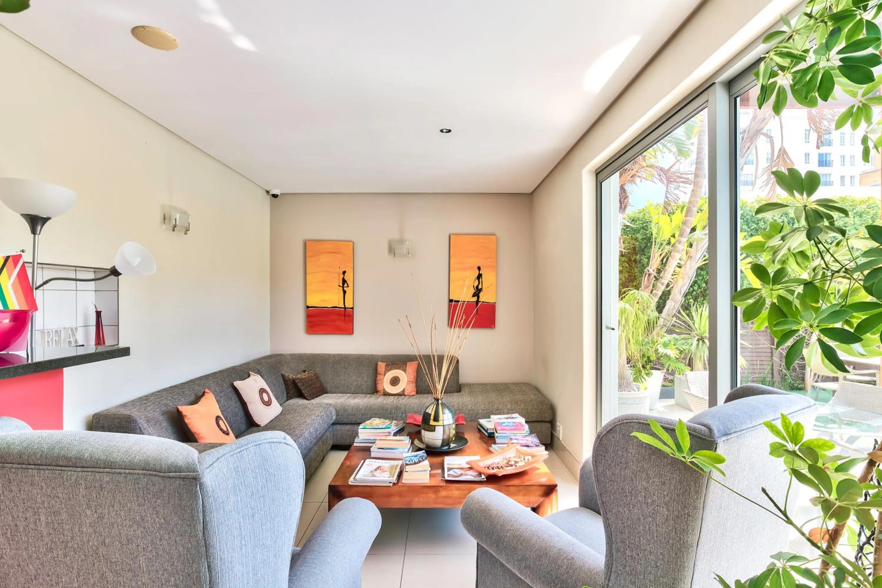 Living room in The One 8 Hotel in Green Point - Solar Power