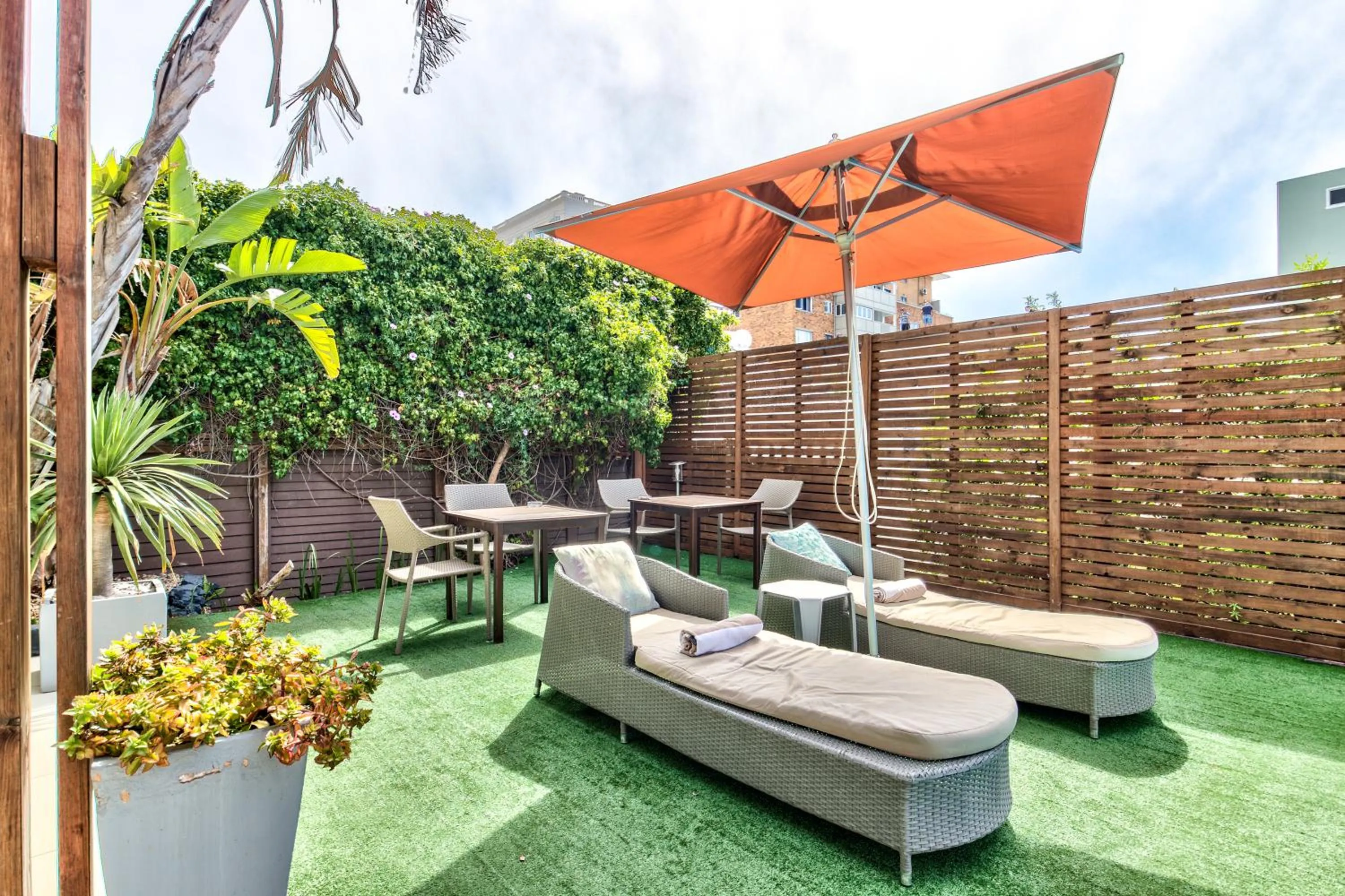 Seating area in The One 8 Hotel in Green Point - Solar Power